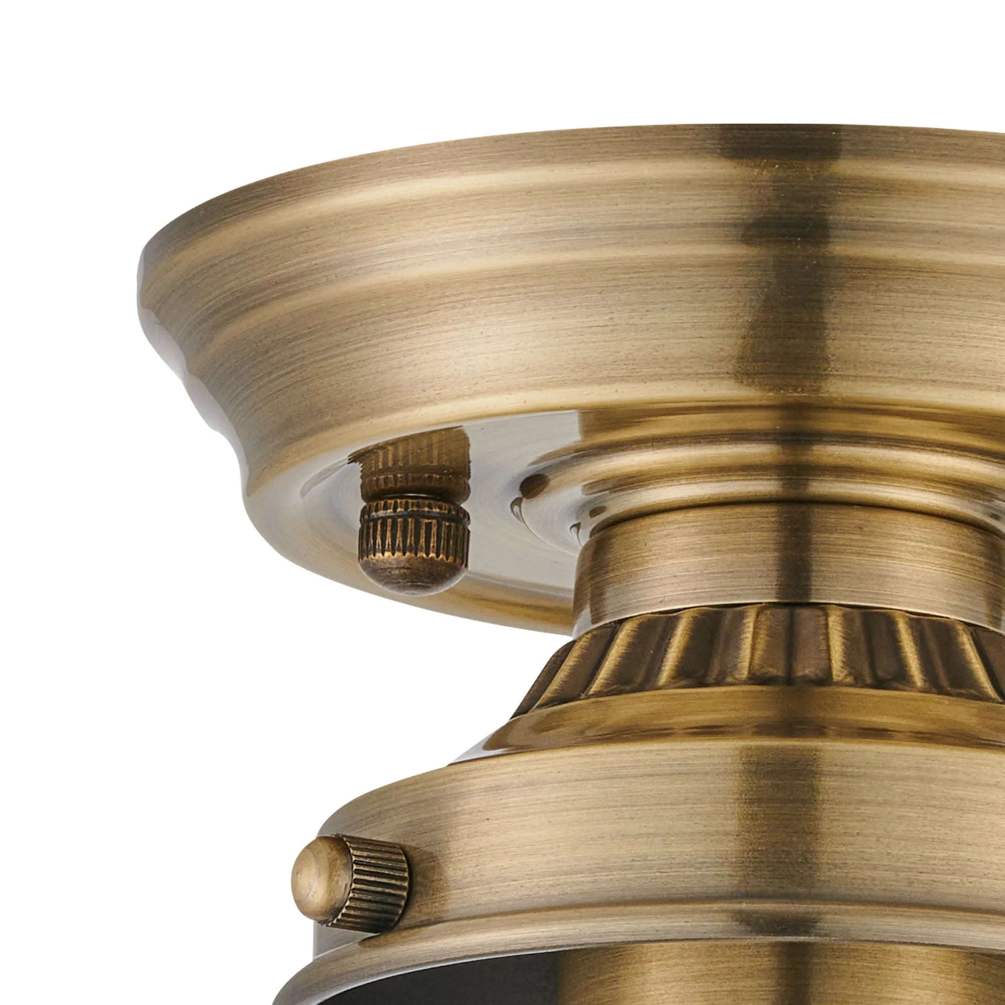 Grove Flush Ceiling Light -Antique Brass