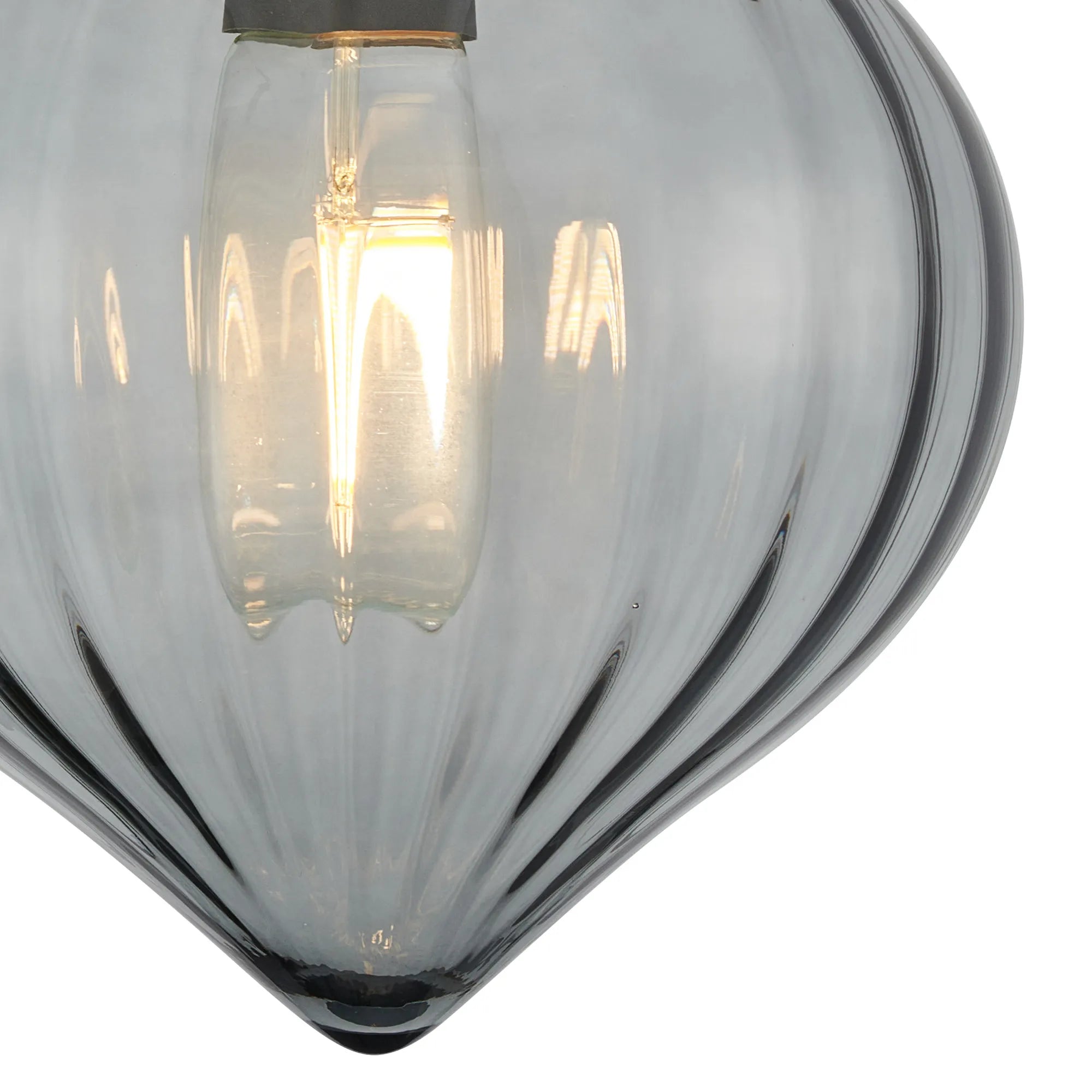 Grove Wall Light with Flower Bud Shade - Satin Black & Smoke