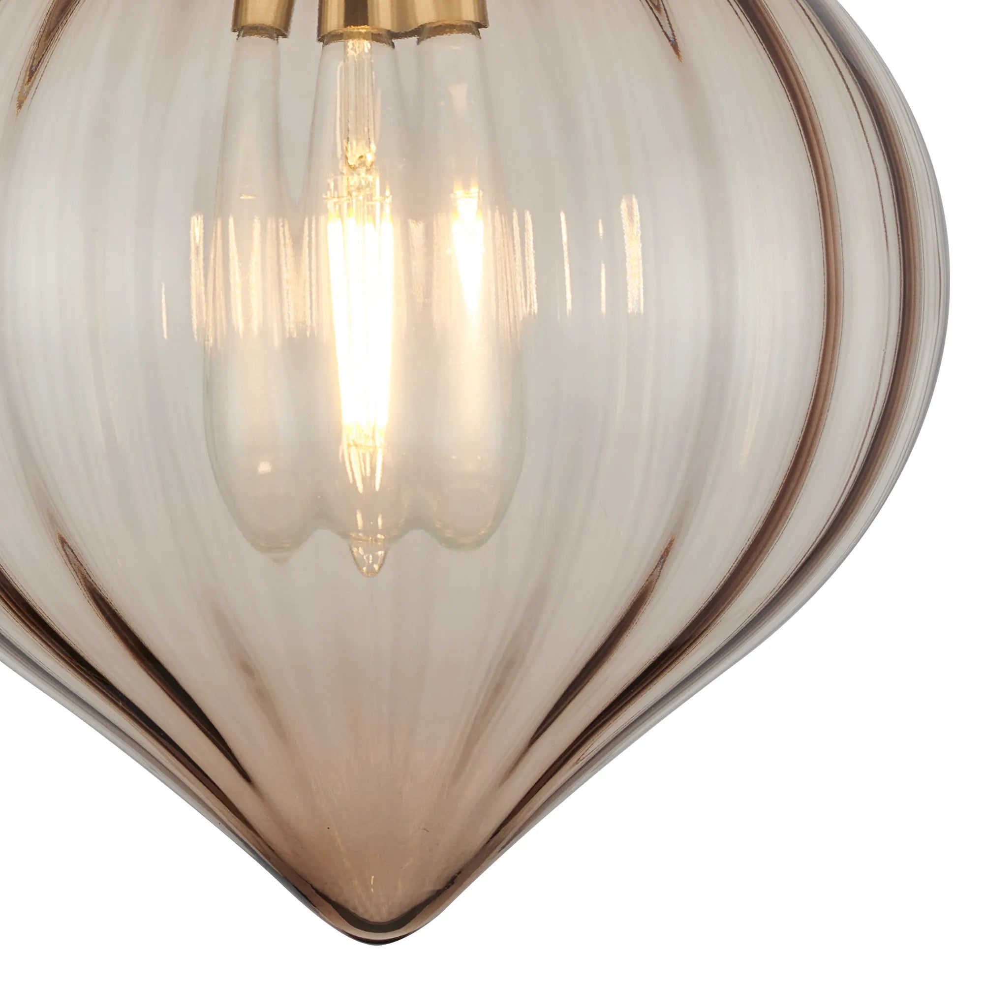 Grove Wall Light with Flower Bud Shade - Brass & Cognac