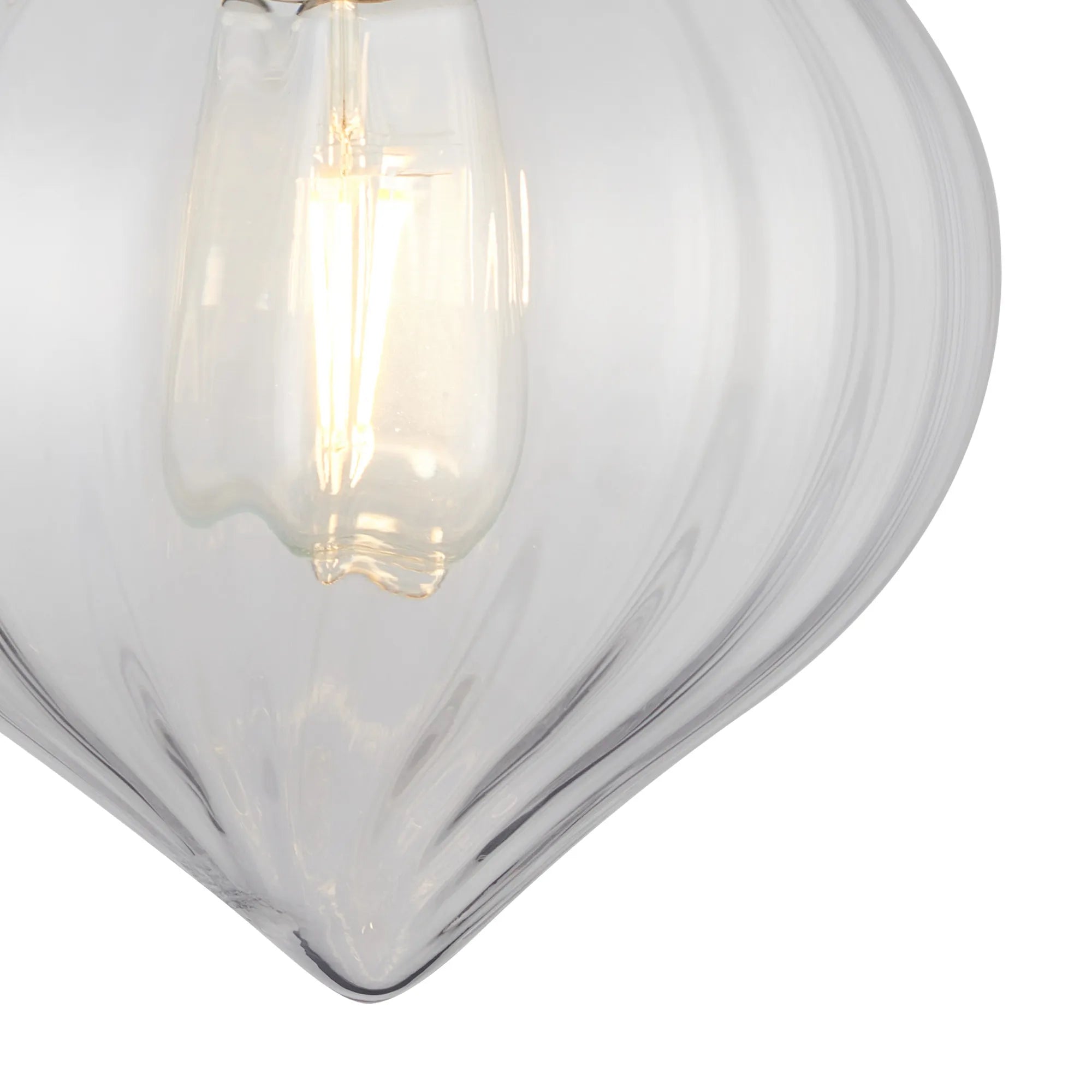 Grove Wall Light with Flower Bud Shade - Polished Nickel & Clear