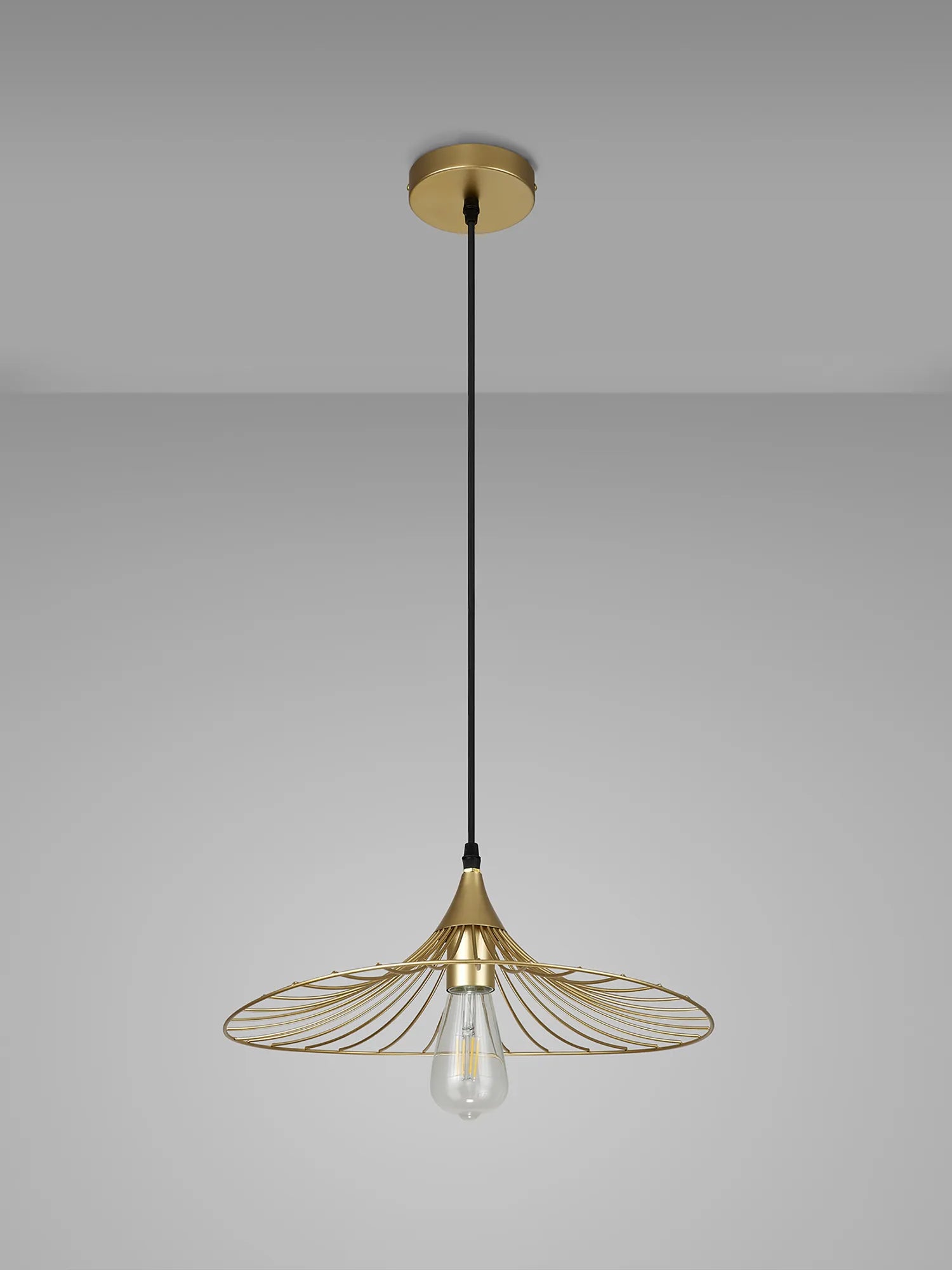 Halstead Shallow Pendant - Painted Gold