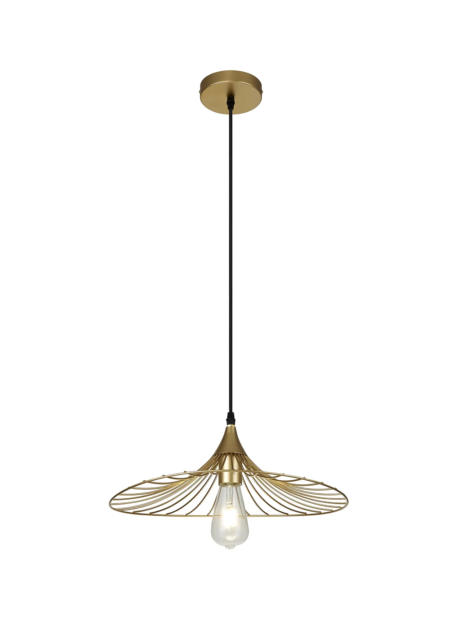 Halstead Shallow Pendant - Painted Gold