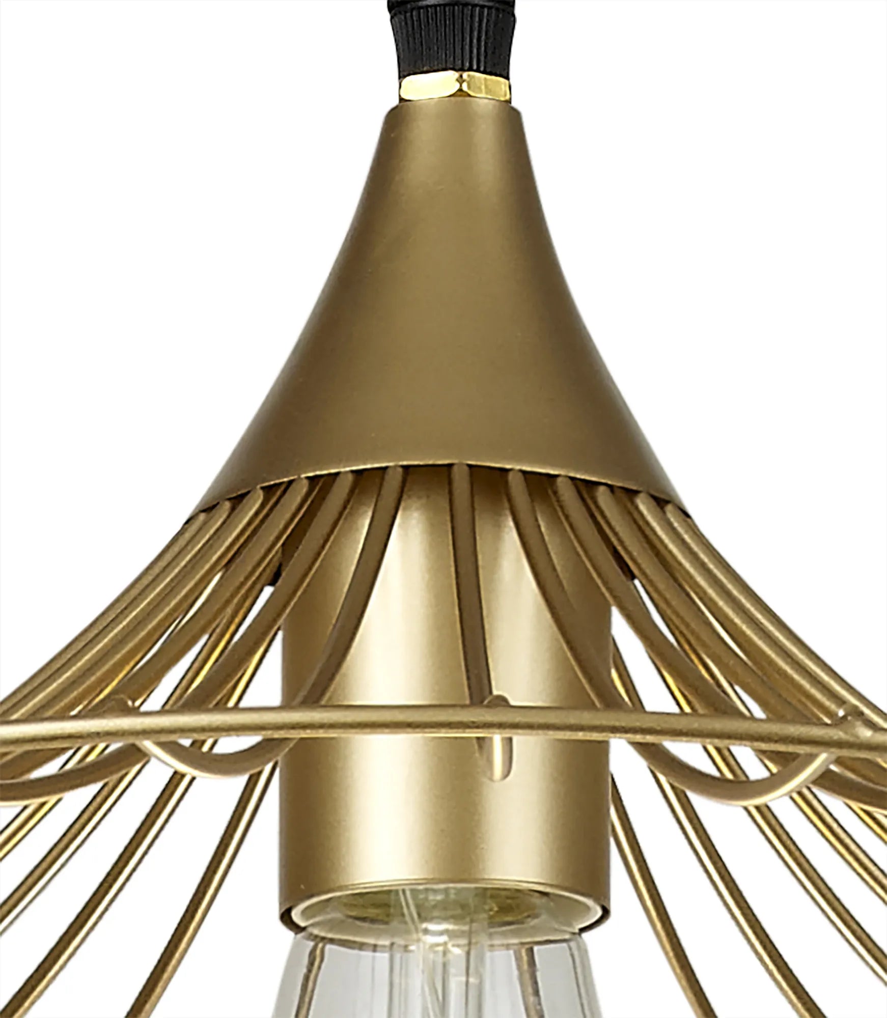 Halstead Shallow Pendant - Painted Gold