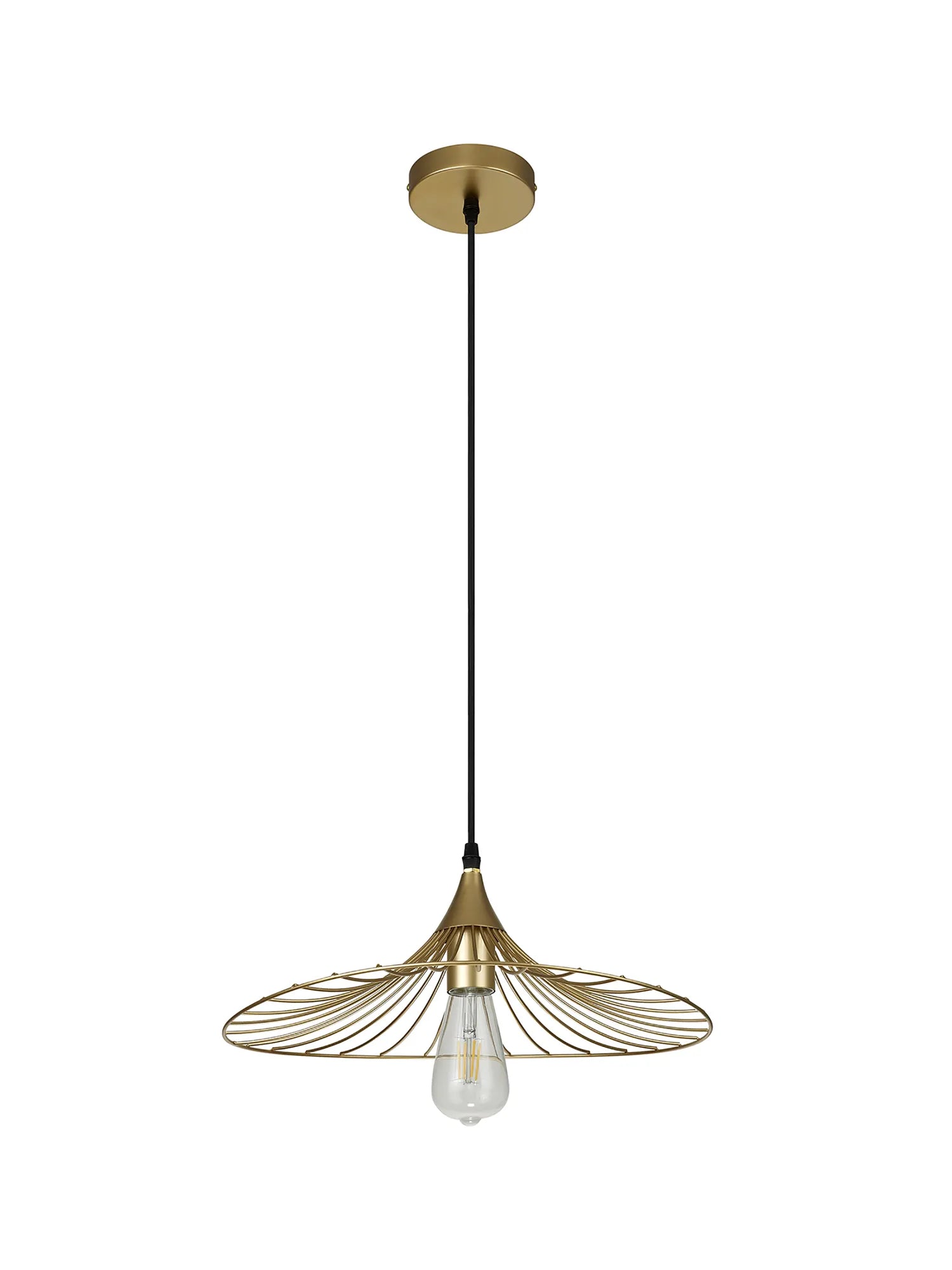 Halstead Shallow Pendant - Painted Gold