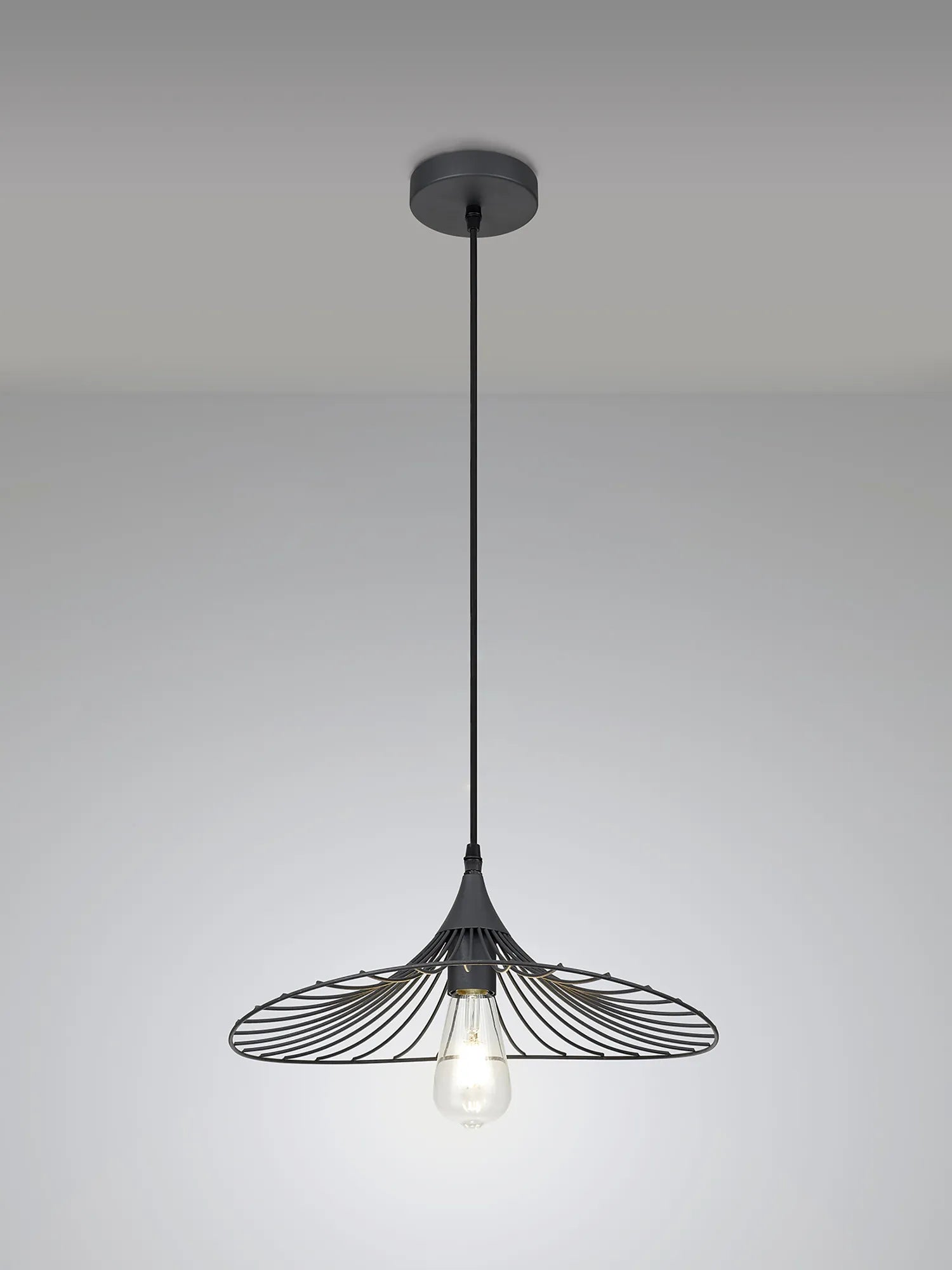 Halstead Shallow Pendant - Graphite