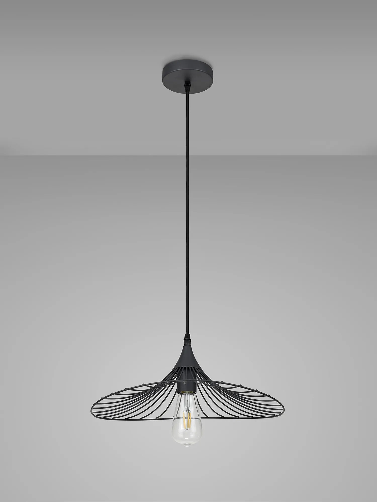 Halstead Shallow Pendant - Graphite