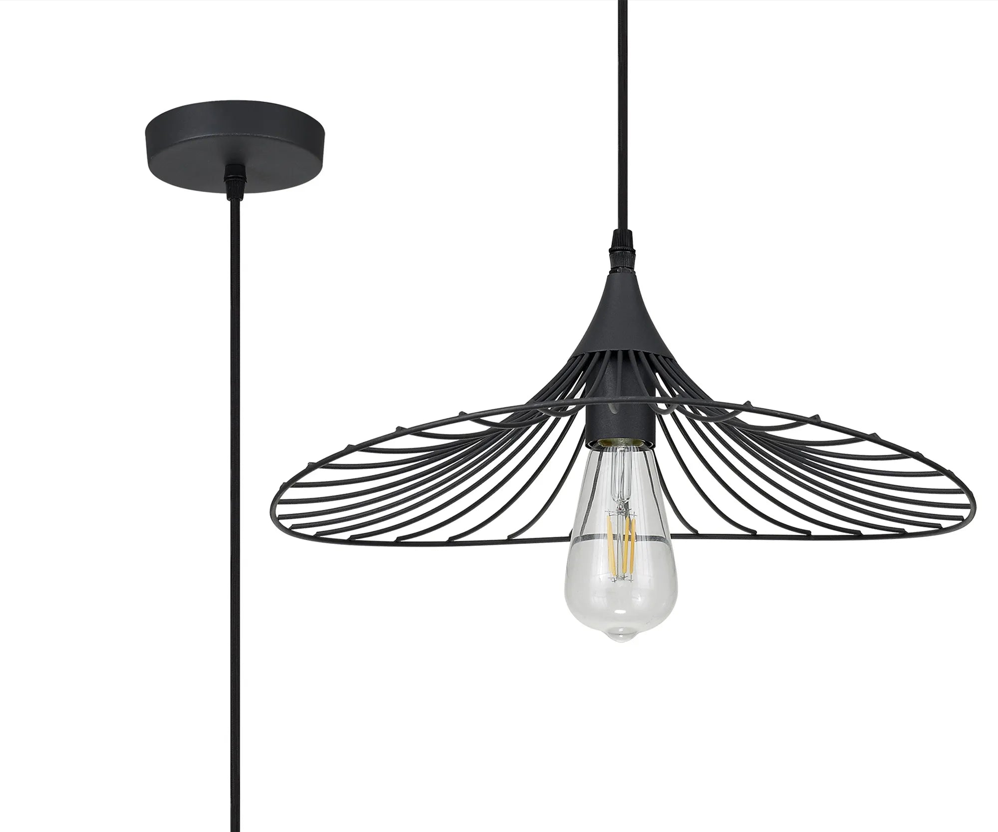 Halstead Shallow Pendant - Graphite
