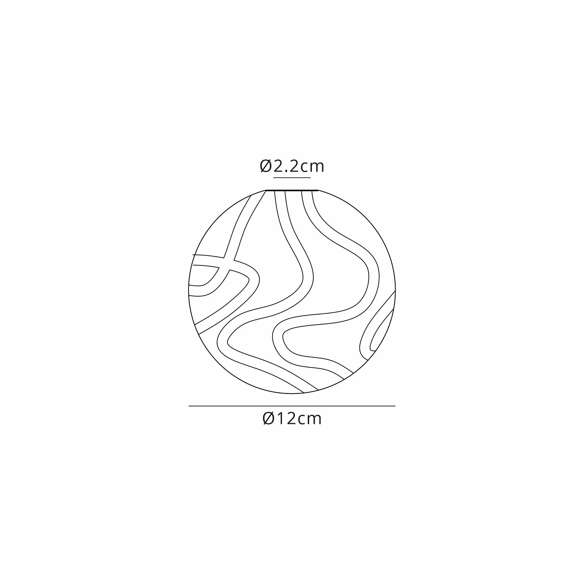 Dene 12cm Waved Round Glass Shade (G) Clear