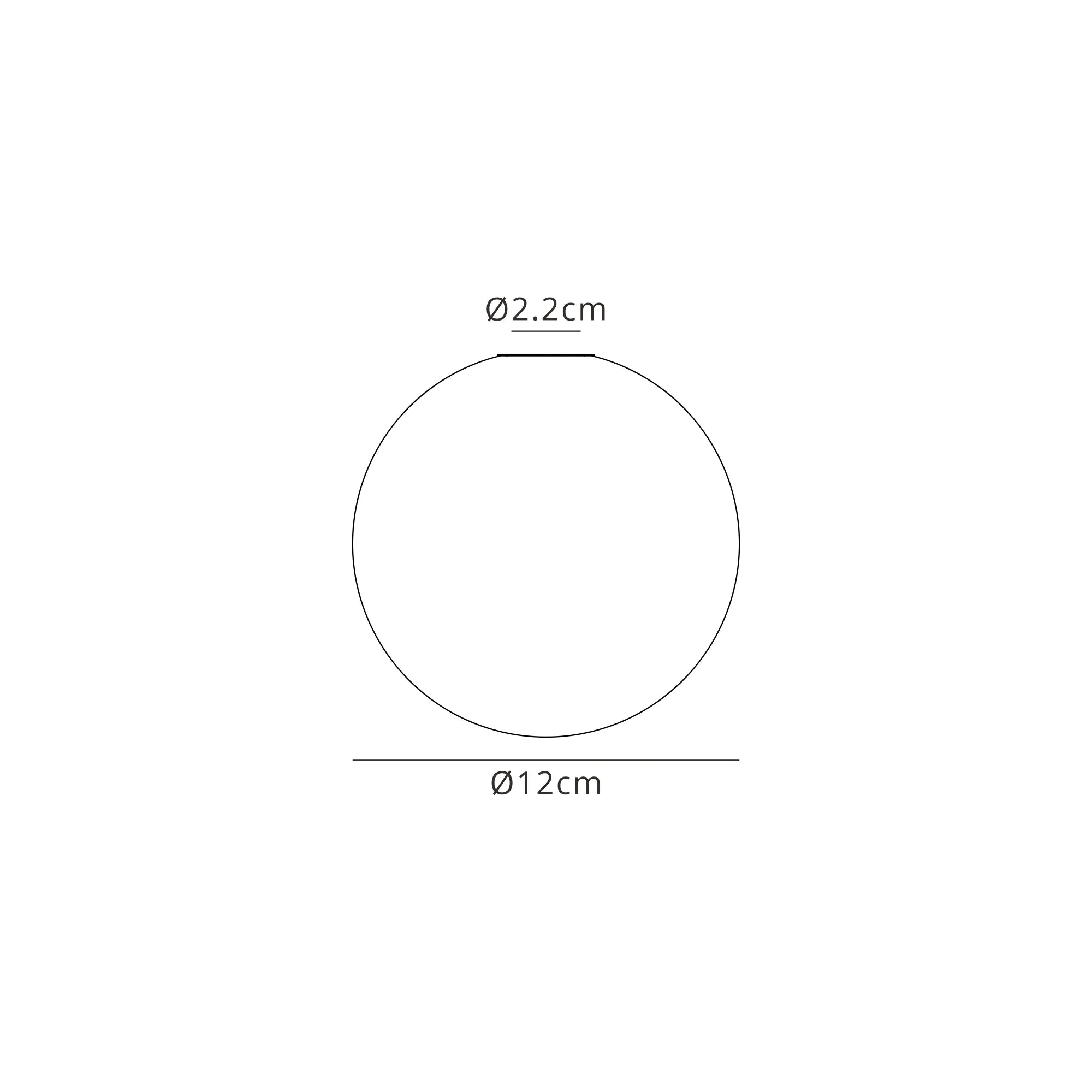 Bradley 12cm Smooth Round Glass Shade (D) - Clear