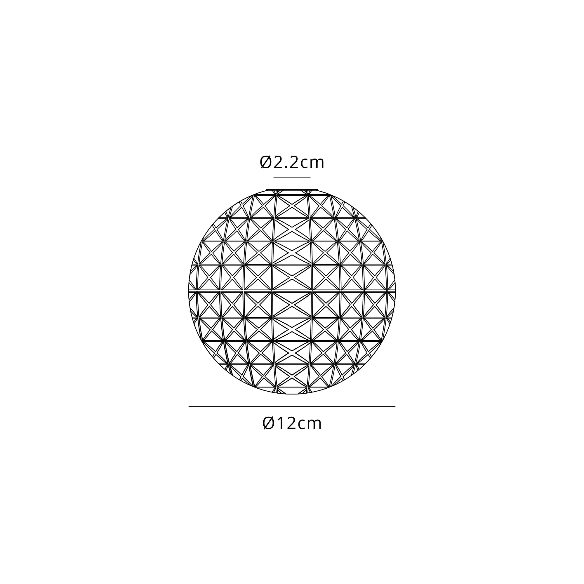 Bradley 12cm Cross Pattern Round Glass Shade (E) - Clear