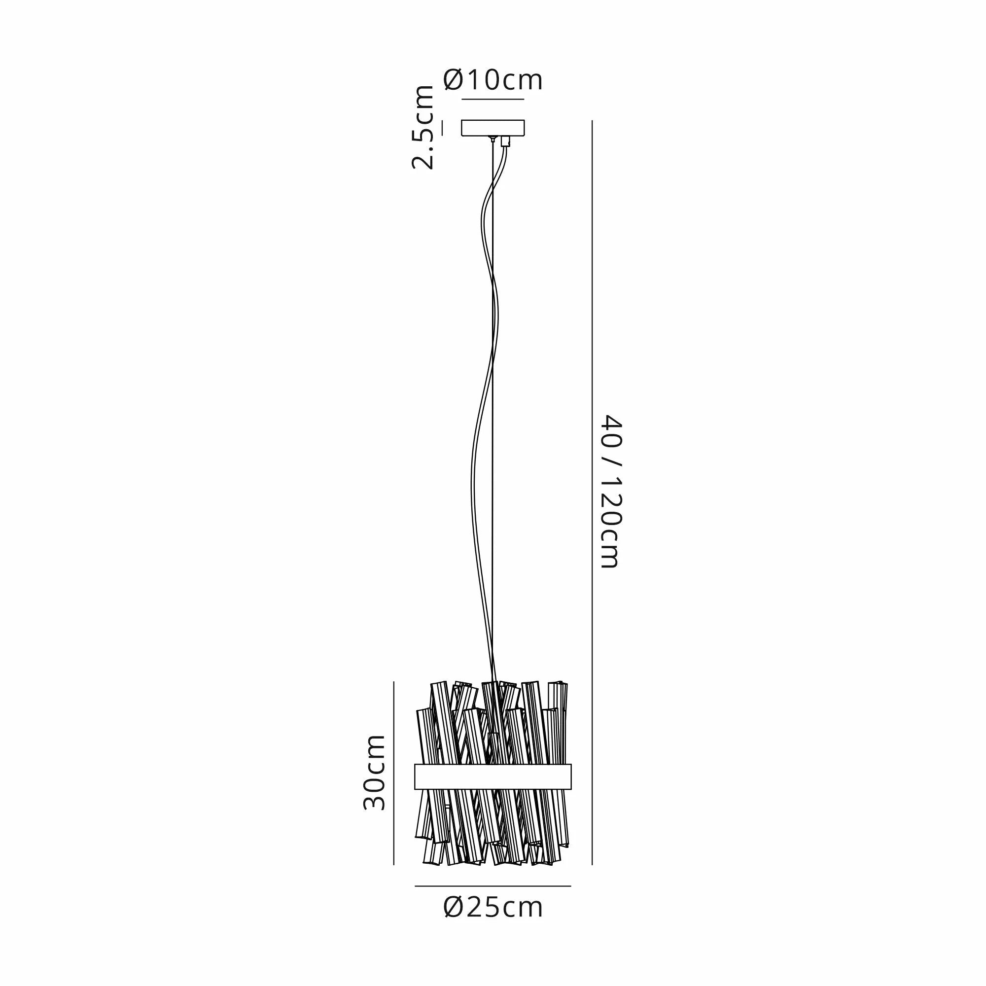 Farnley Pendant Round 6 Light - Satin Black & Clear Sculpted Glass