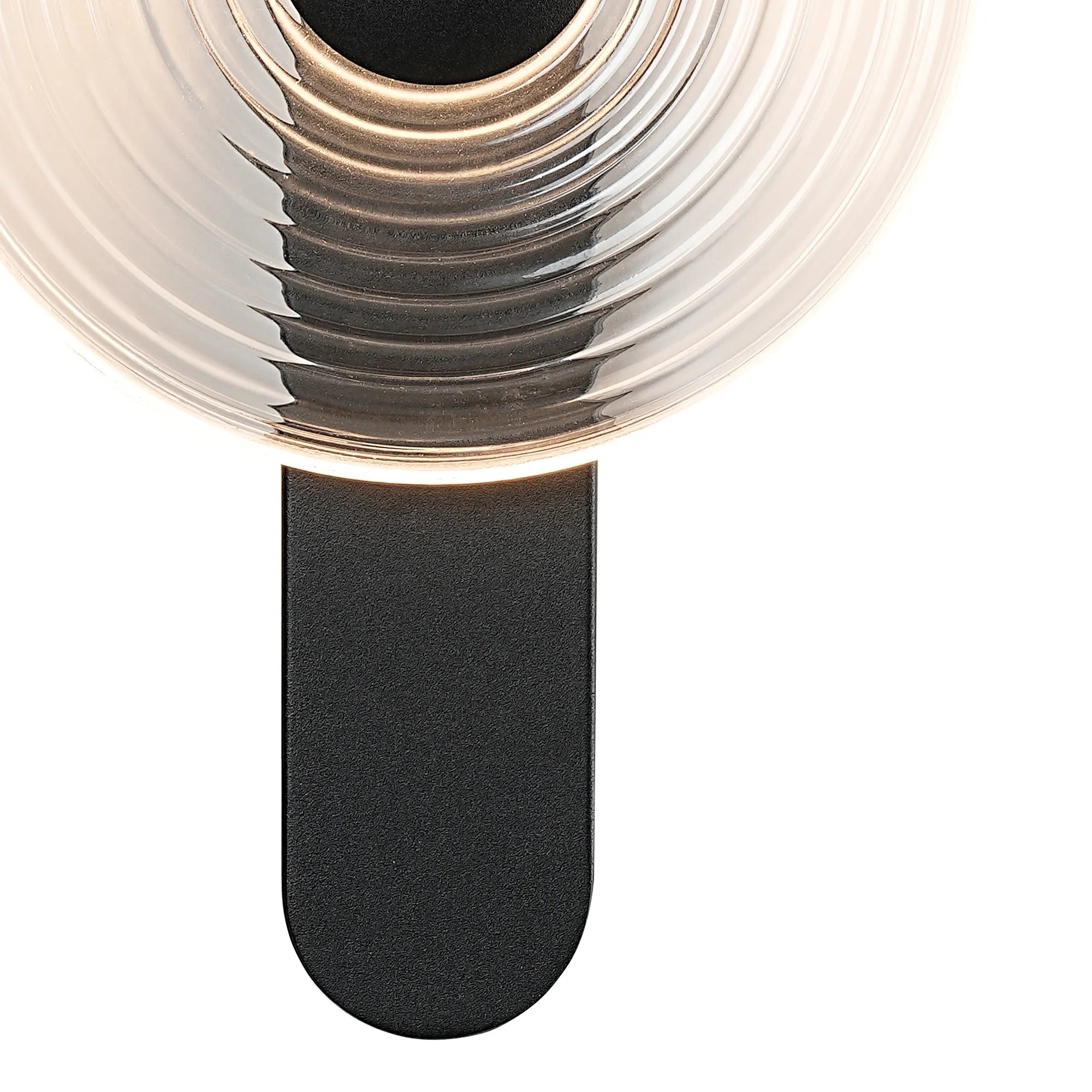 Milton Wall Lamp - Satin Black & Clear