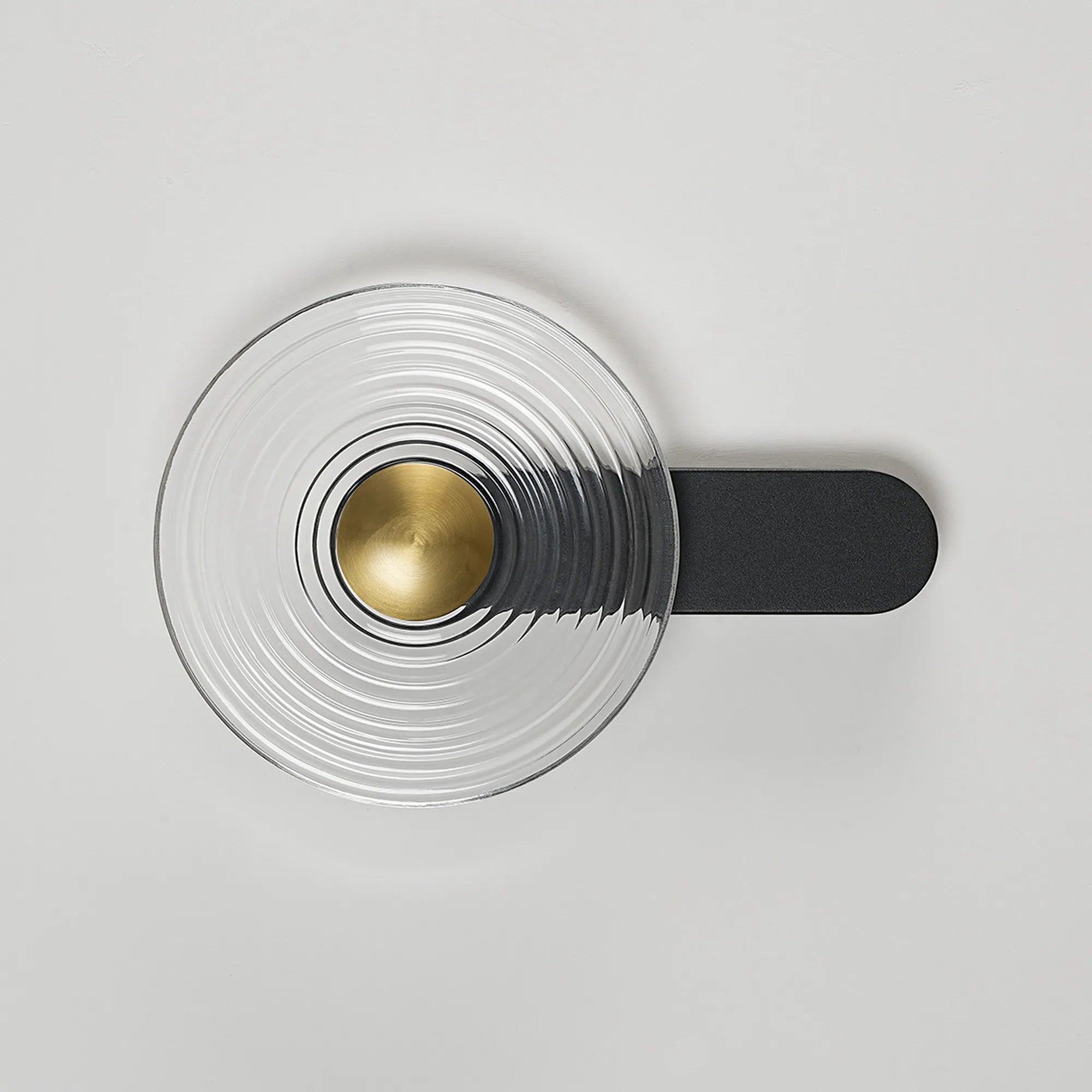 Milton Wall Lamp - Satin Black & Clear & Brass