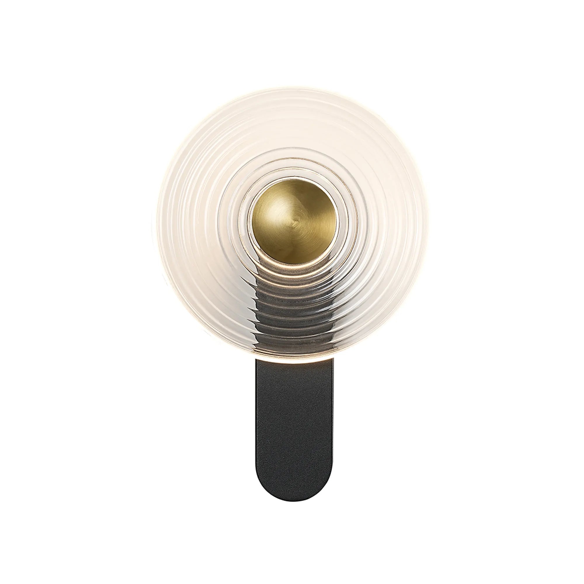 Milton Wall Lamp - Satin Black & Clear & Brass