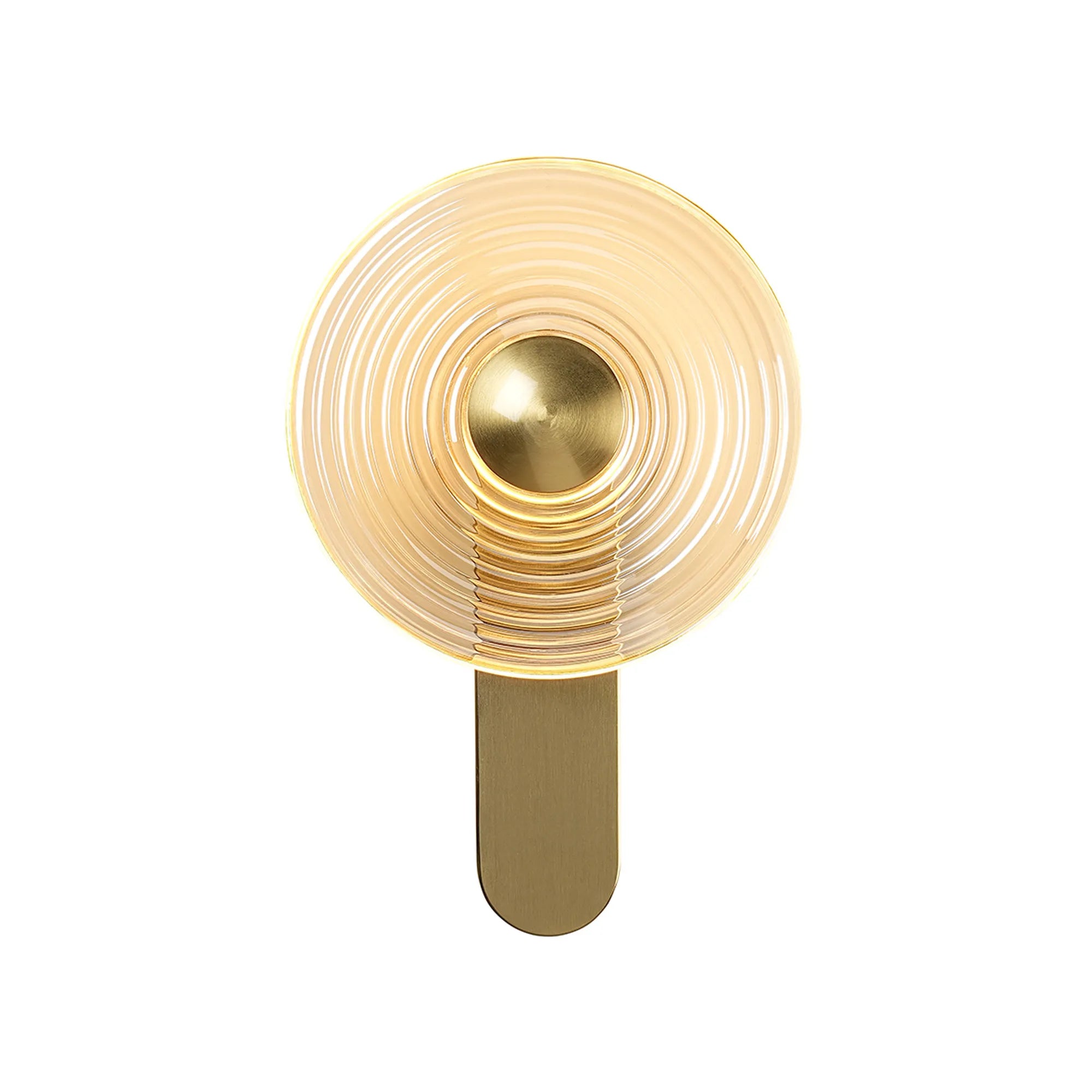 Milton Wall Lamp - Brass & Amber