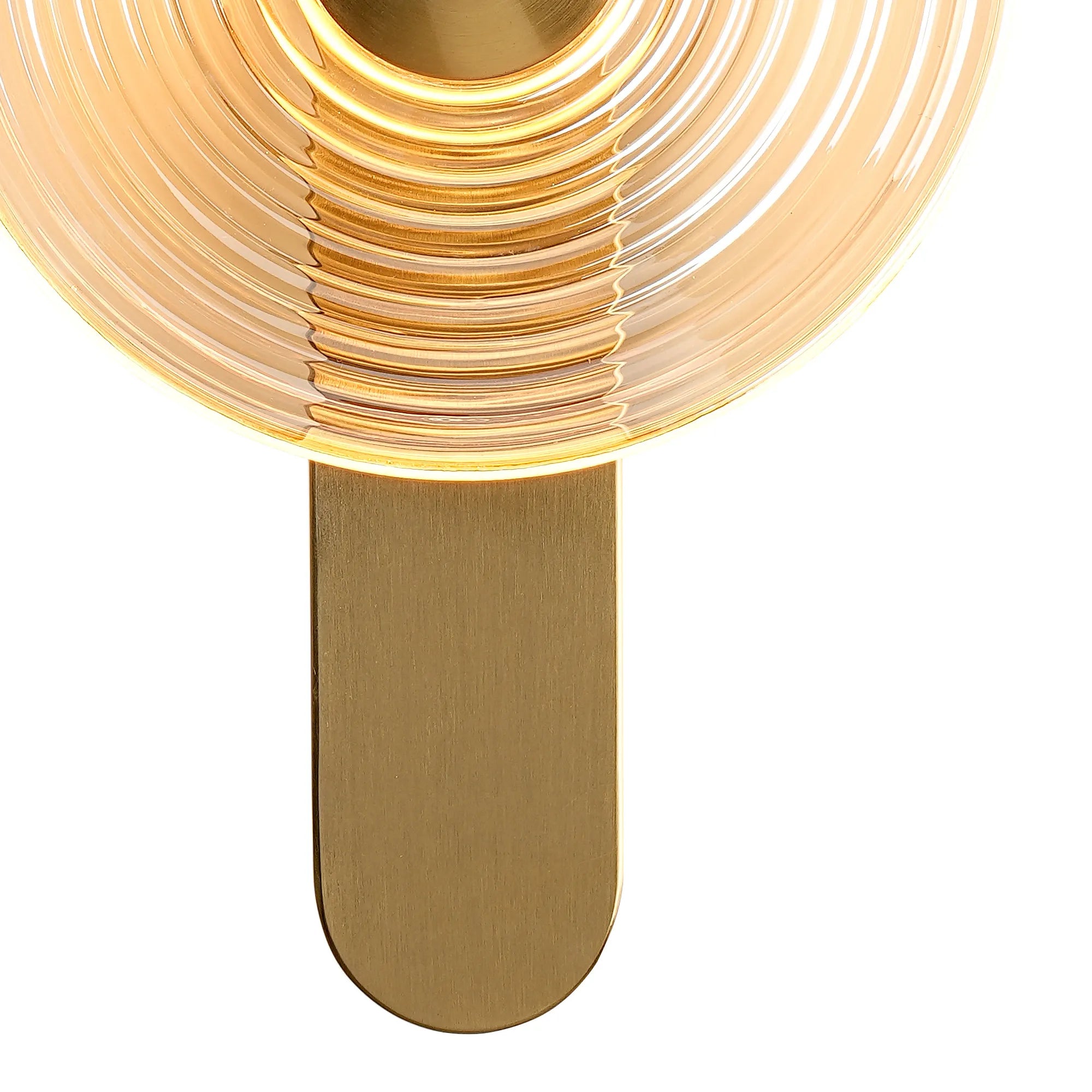 Milton Wall Lamp - Brass & Amber
