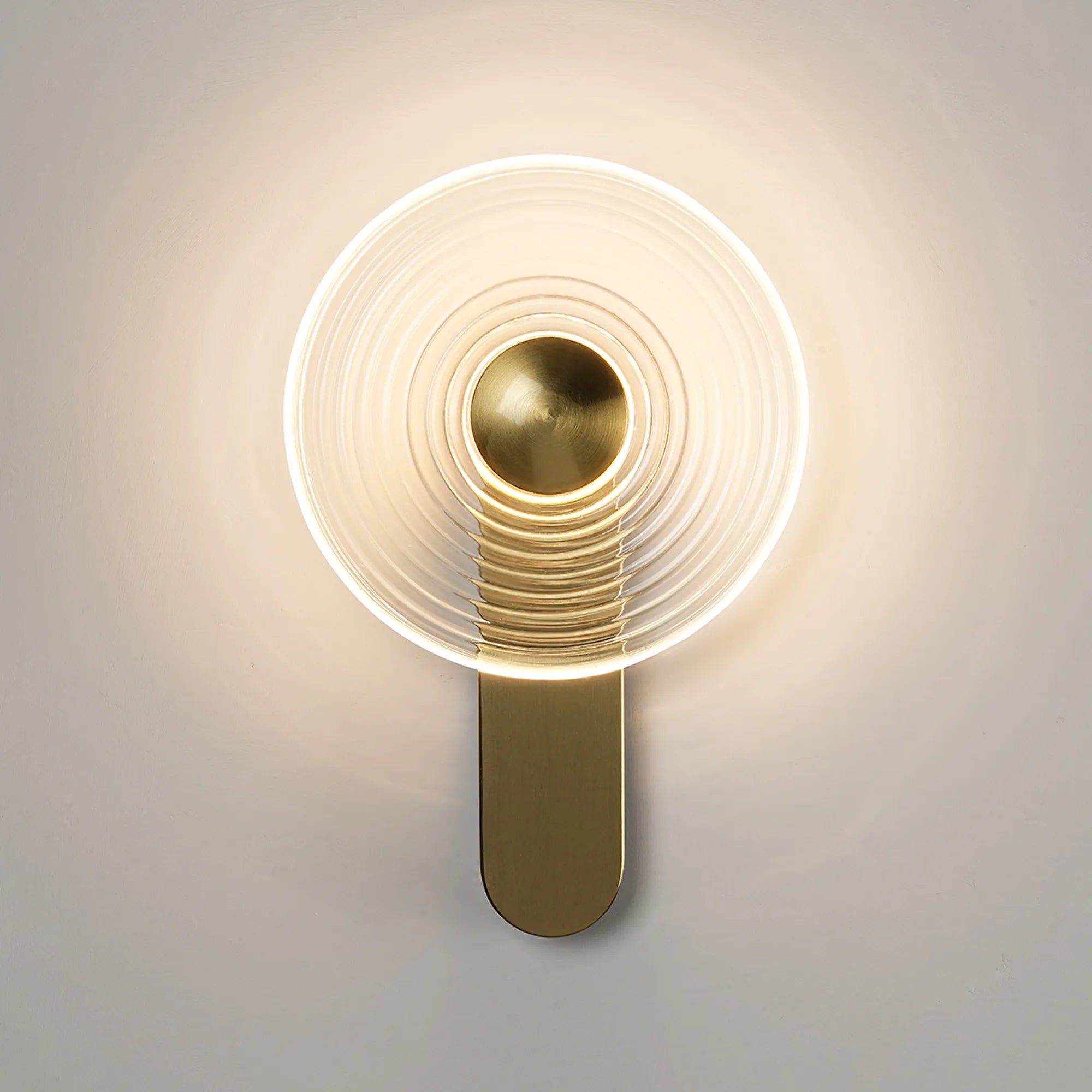 Milton Wall Lamp - Brass & Clear