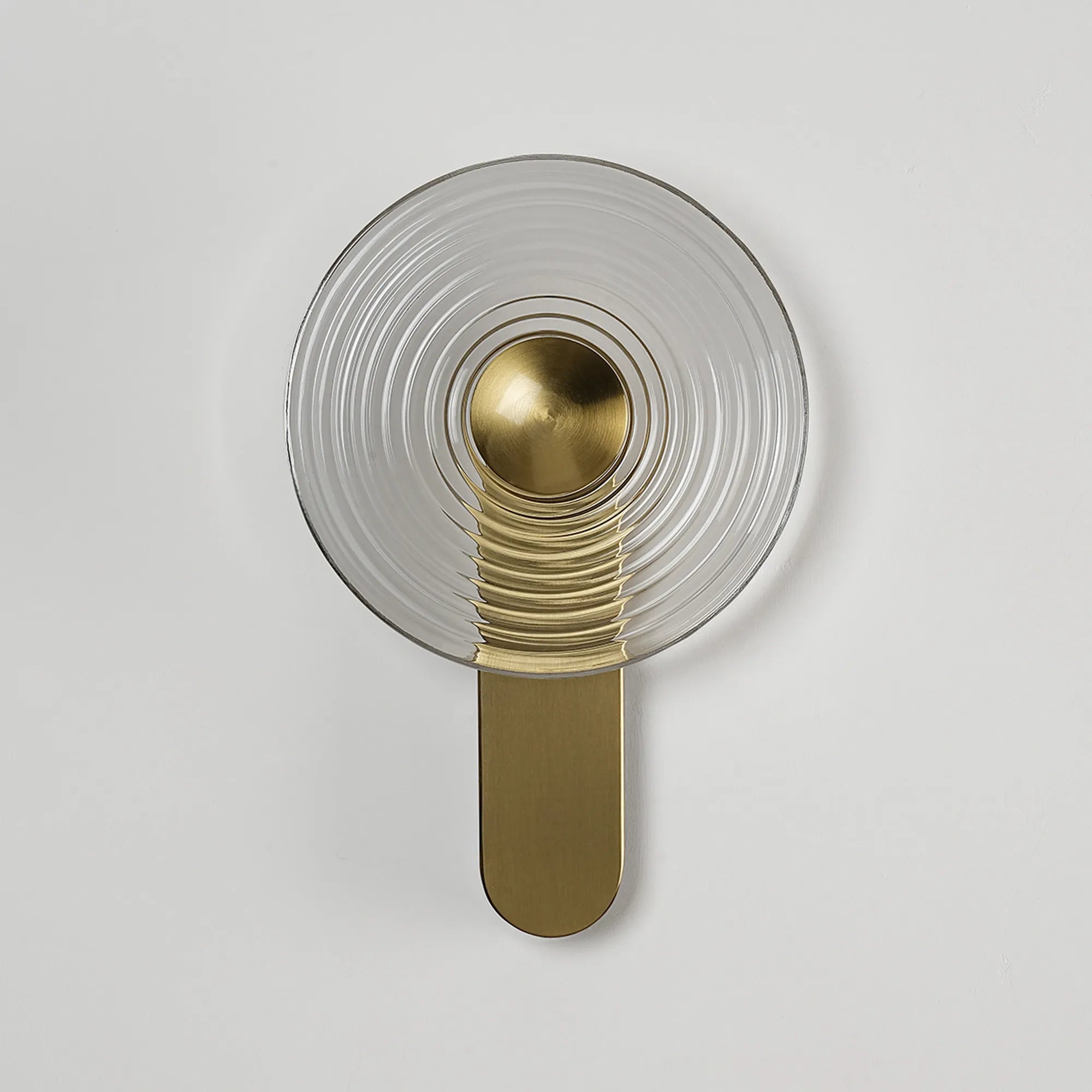 Milton Wall Lamp - Brass & Clear