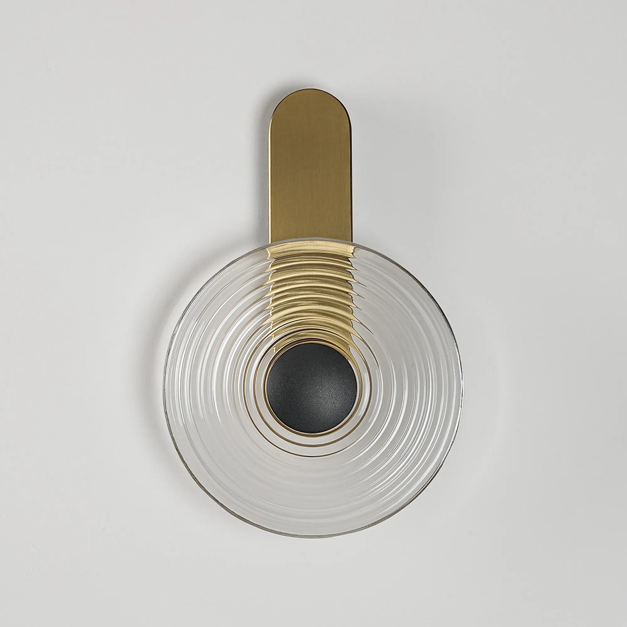 Milton Wall Lamp - Brass & Clear & Satin Black