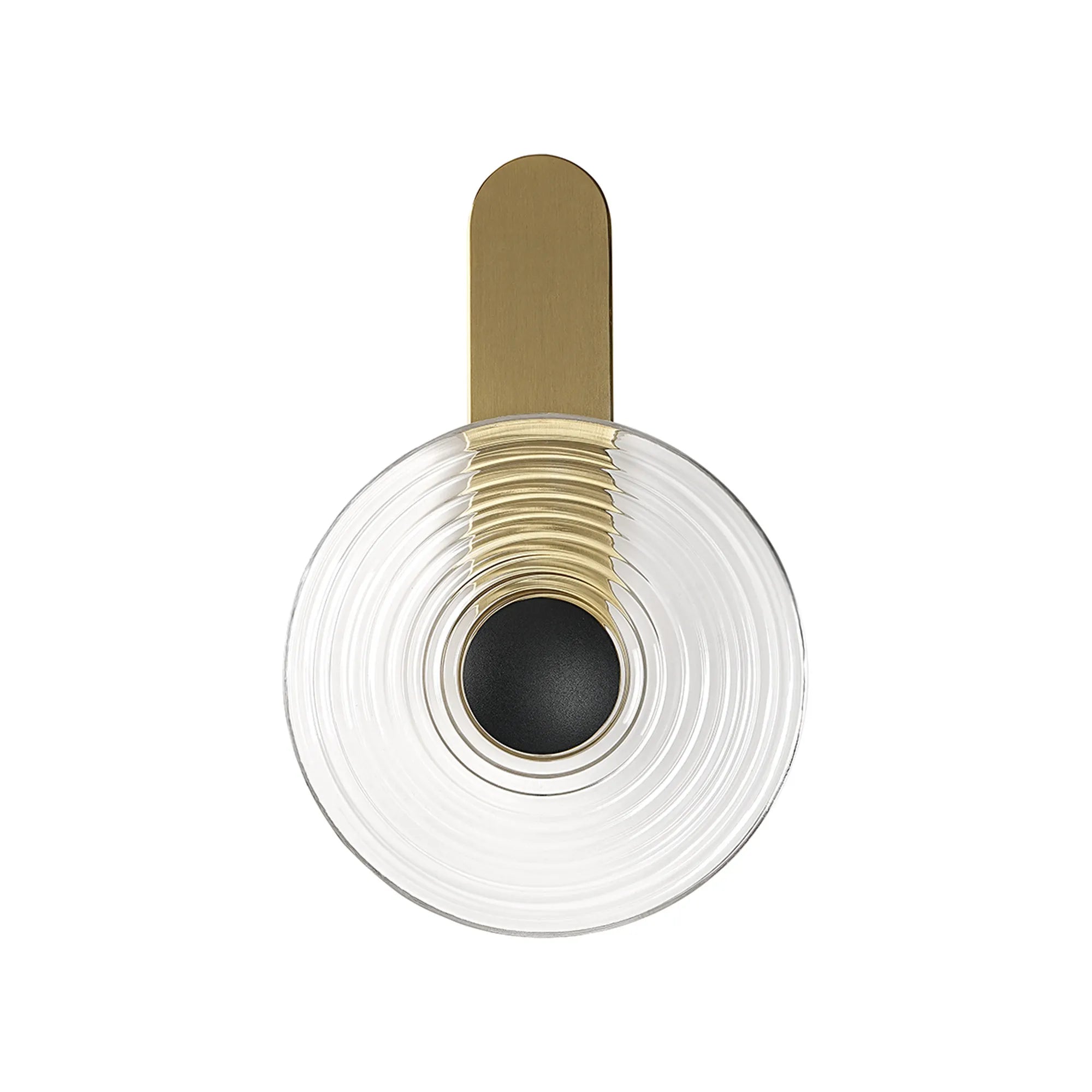 Milton Wall Lamp - Brass & Clear & Satin Black