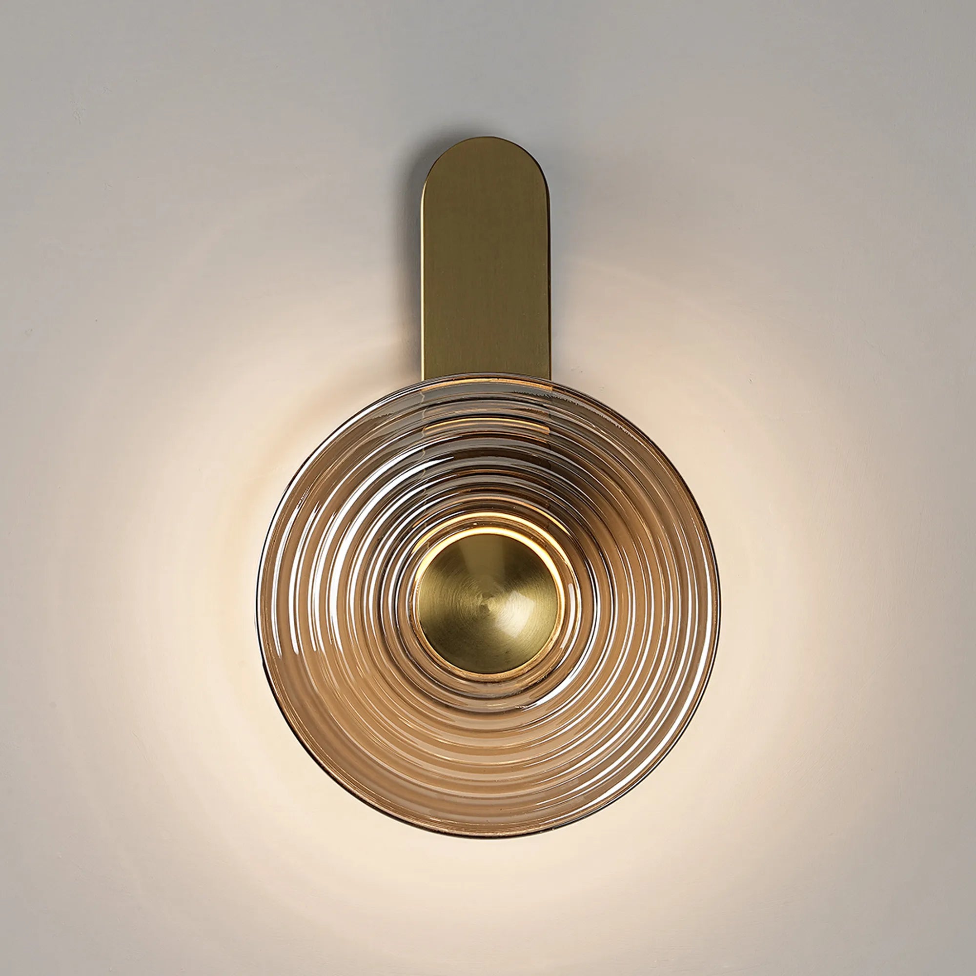 Milton Wall Lamp - Brass & Smoke