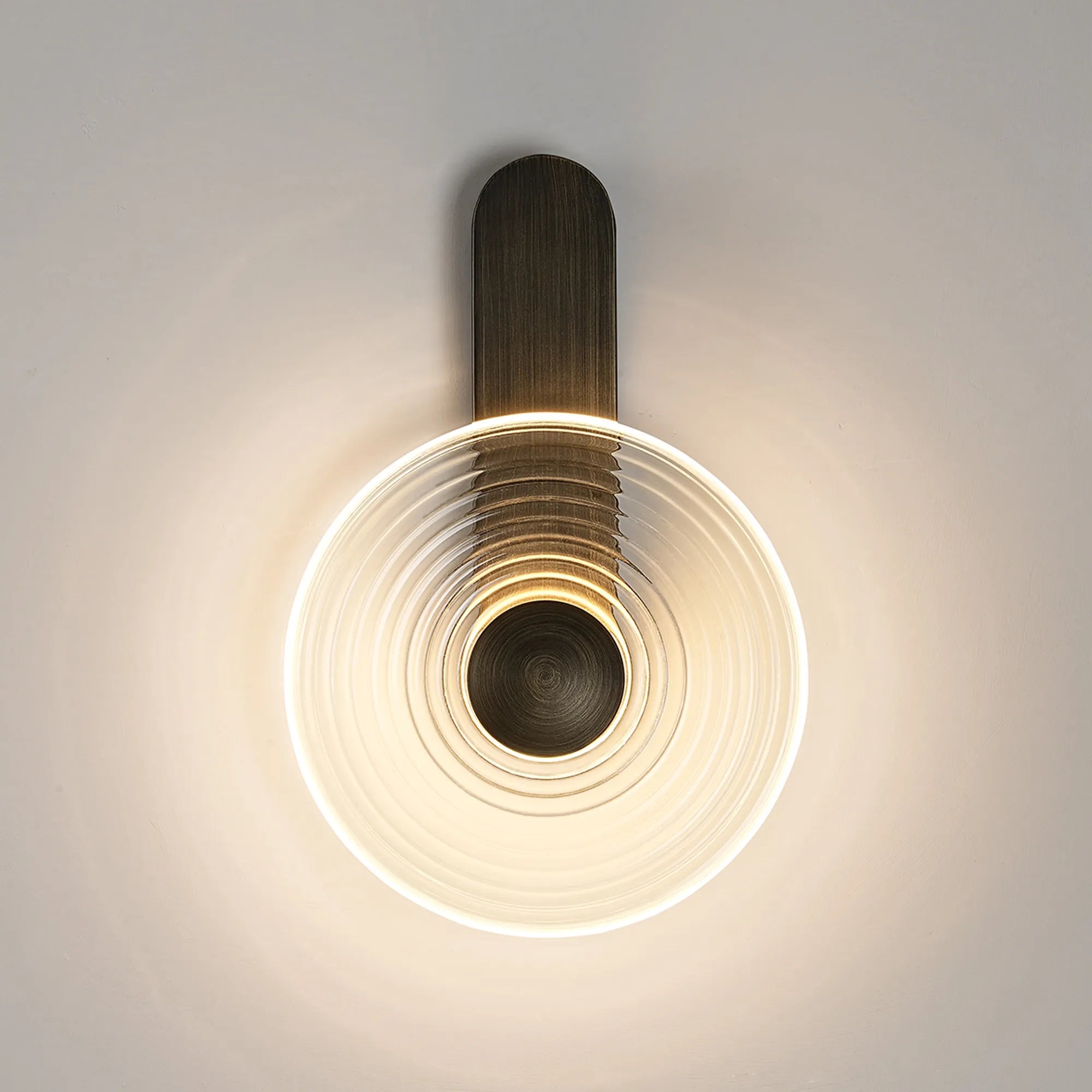 Milton Wall Lamp - Bronze & Clear