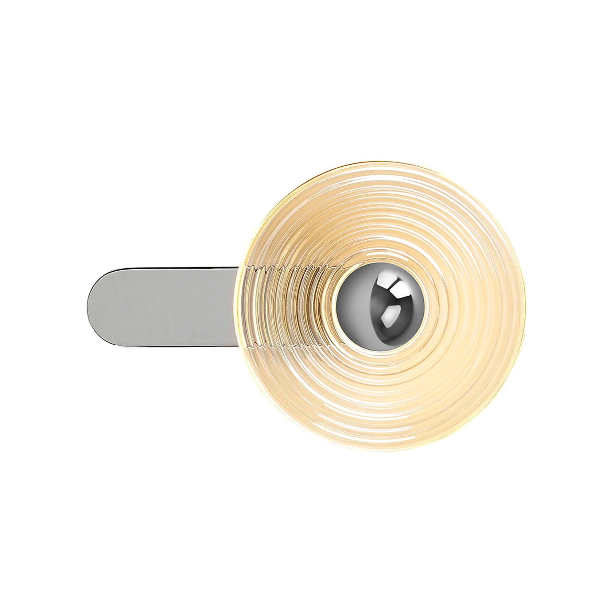 Milton Wall Lamp - Chrome & Amber