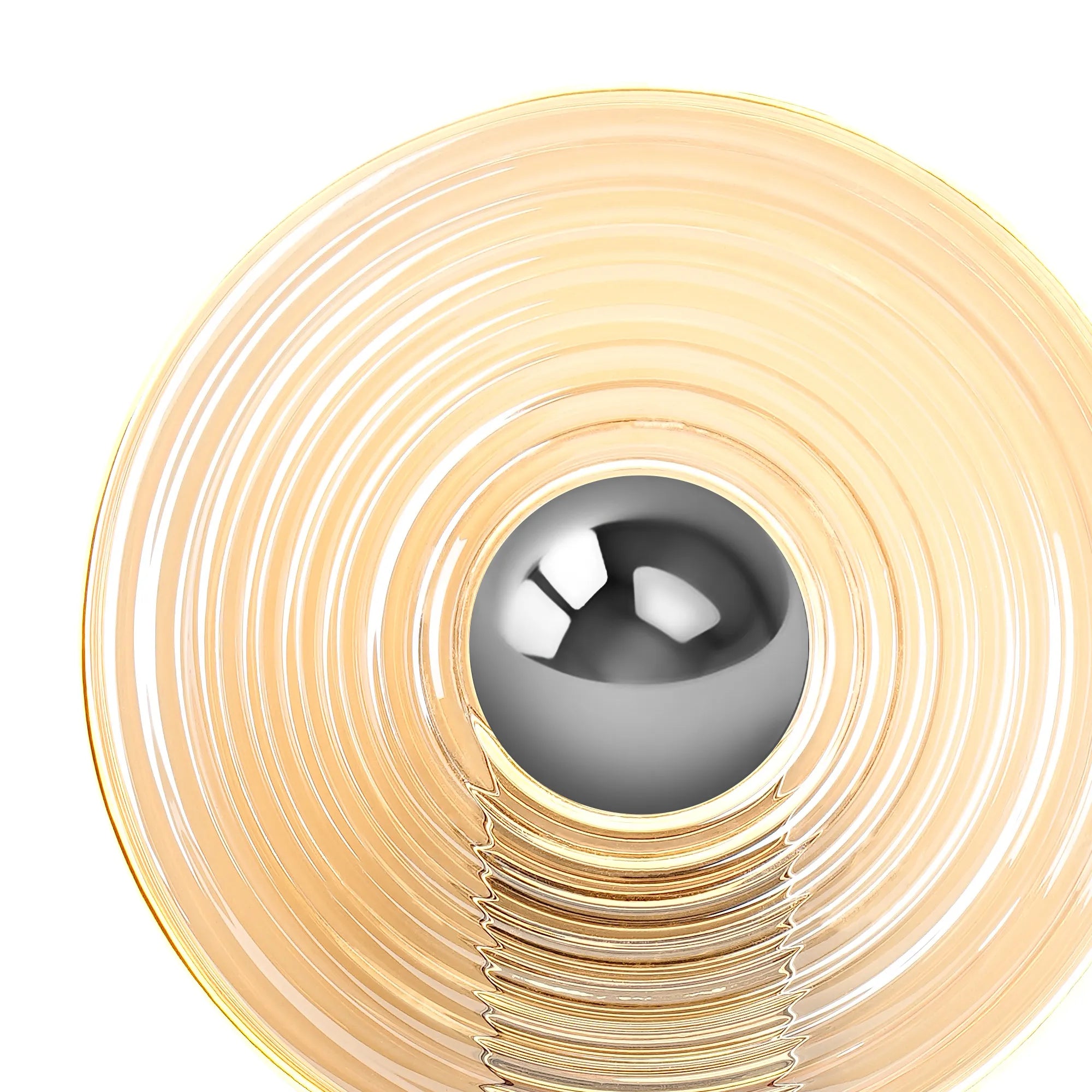 Milton Wall Lamp - Chrome & Amber