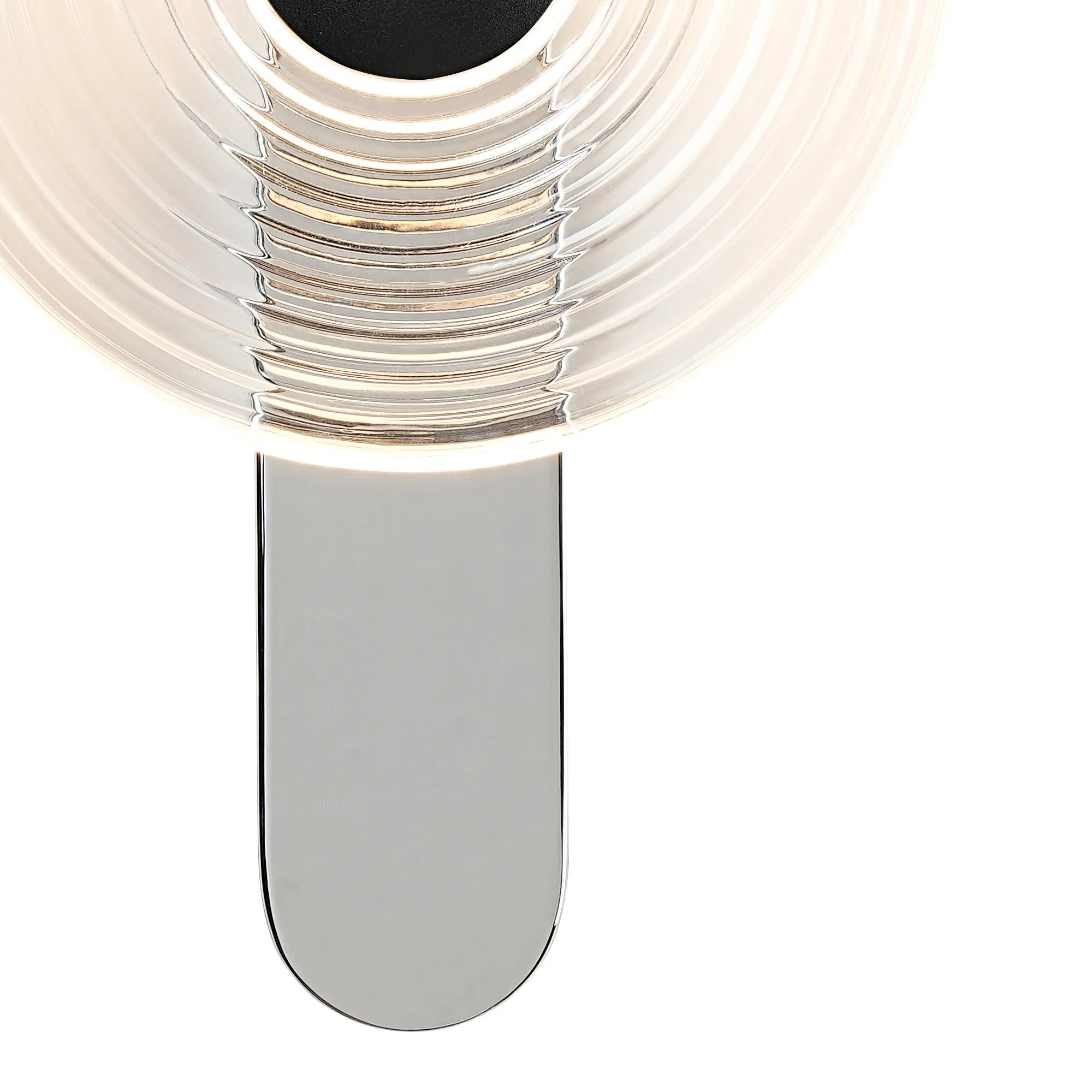 Milton Wall Lamp - Chrome & Clear & Satin Black