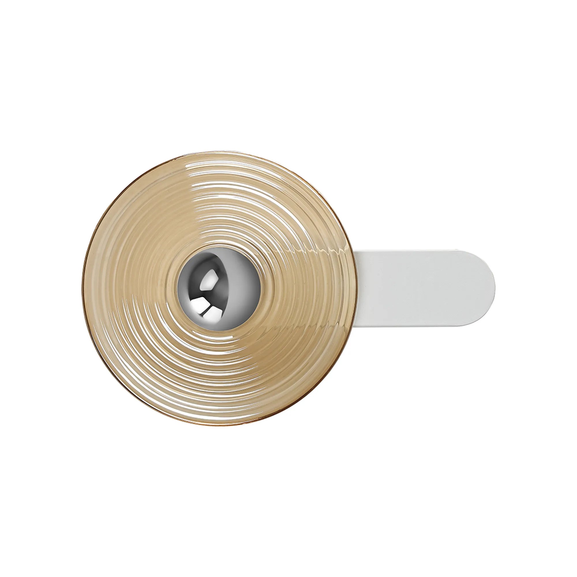 Milton Wall Lamp - Satin White & Amber & Chrome