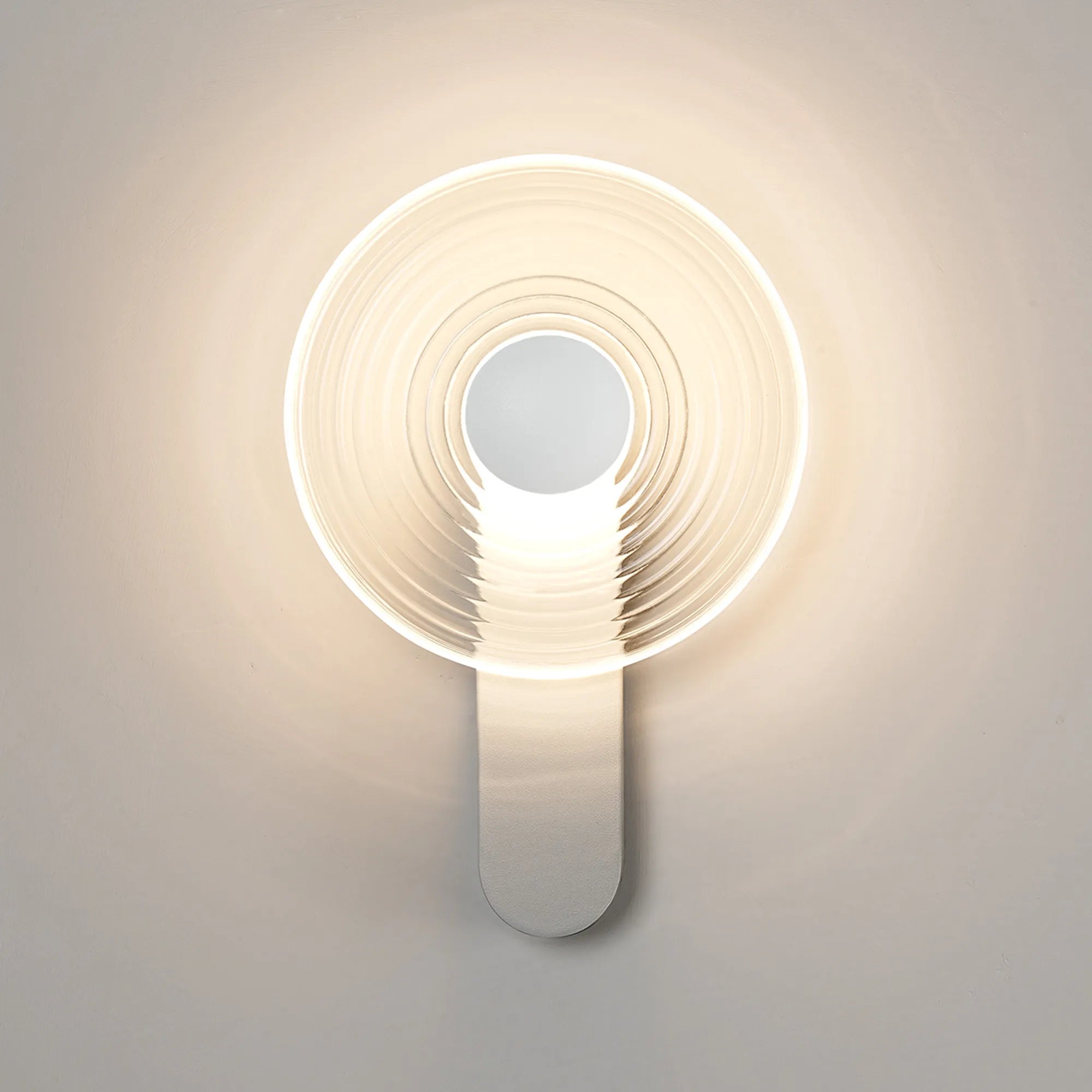 Milton Wall Lamp - Satin White & Clear