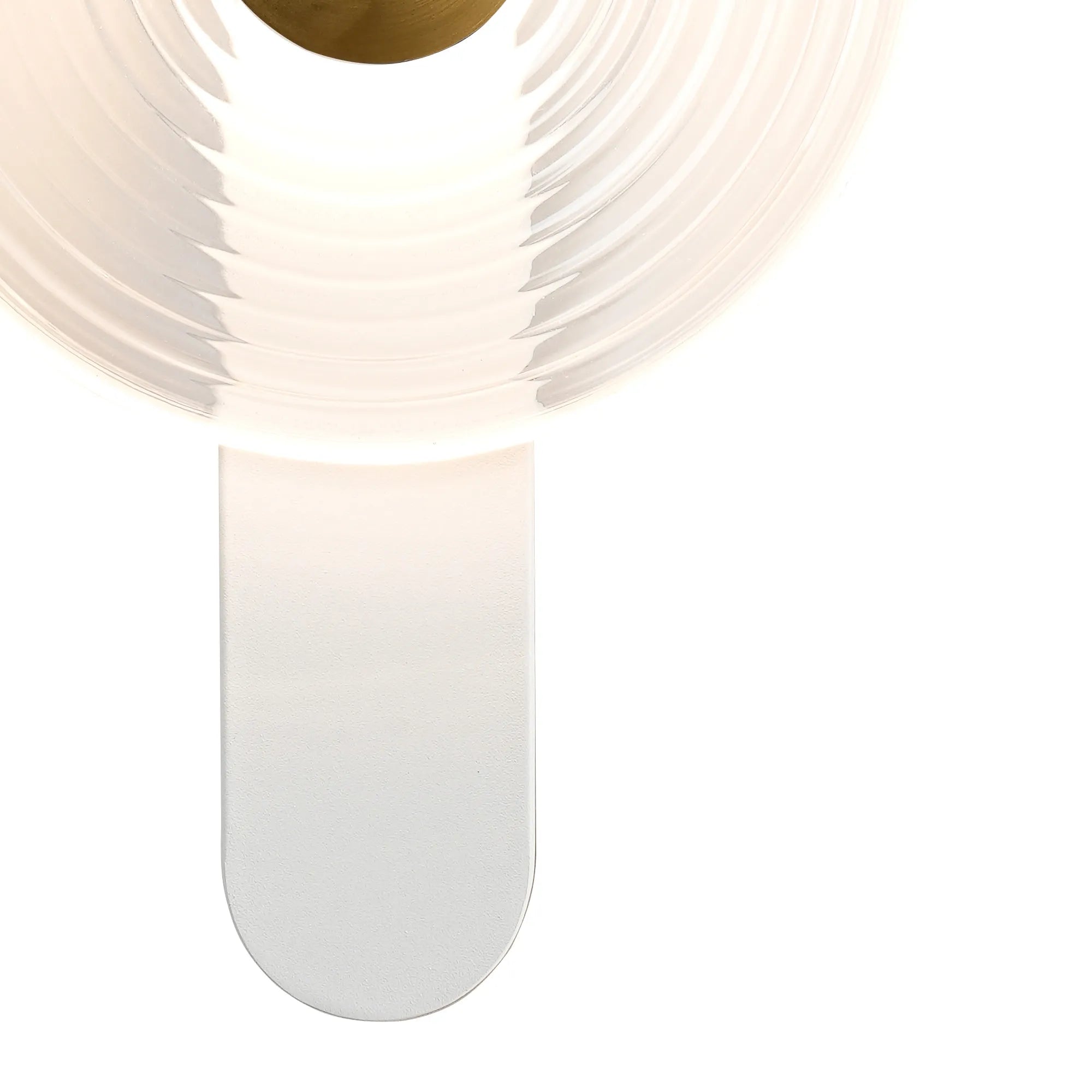 Milton Wall Lamp - Satin White & Clear & Brass,