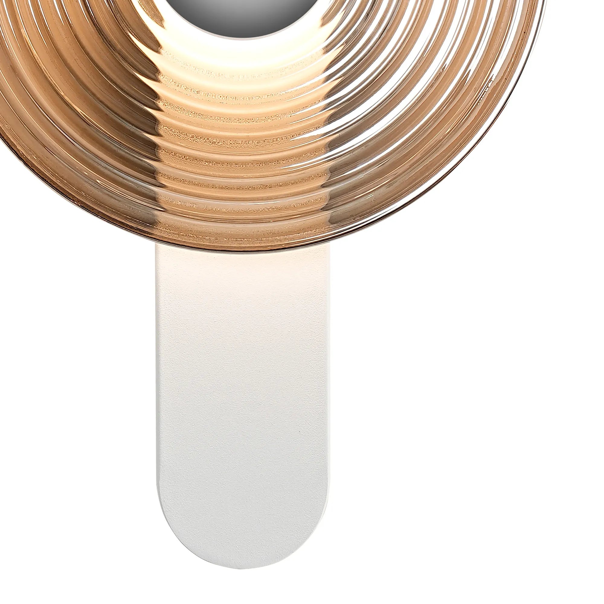 Milton Wall Lamp - Satin White & Smoke & Chrome