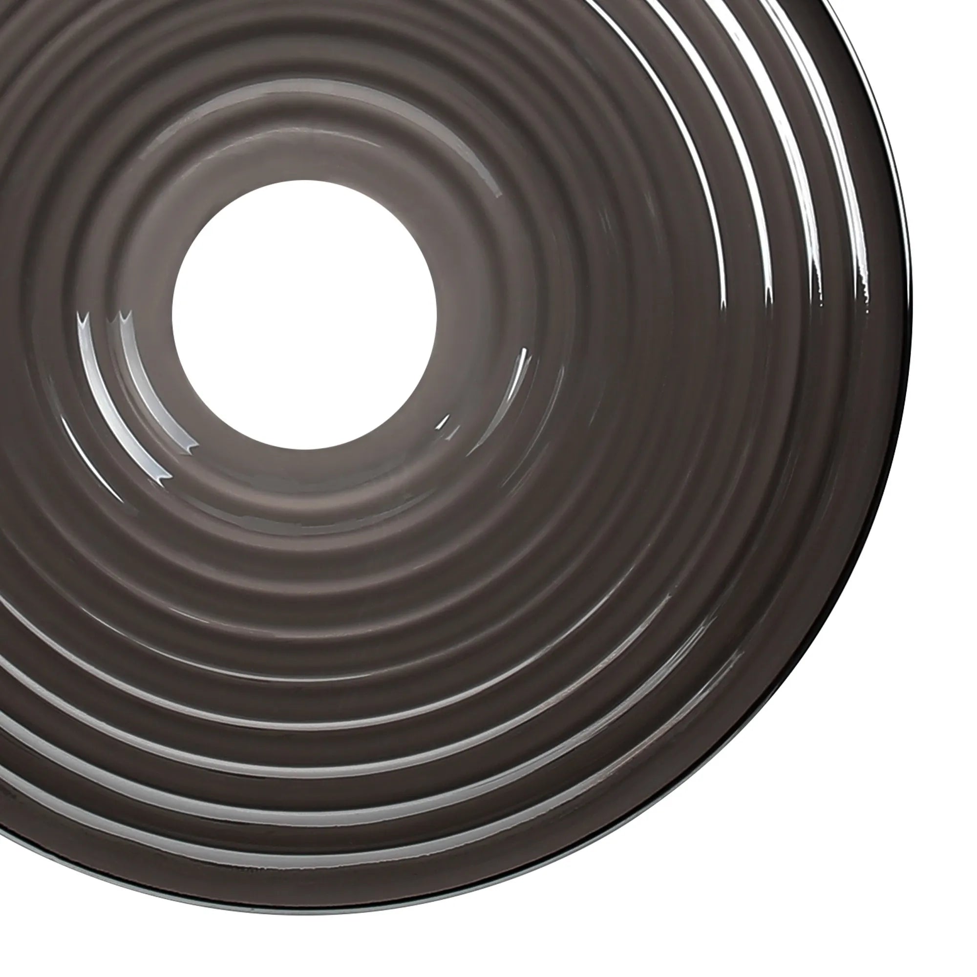 Milton 20cm Round Glass (A) - Smoke