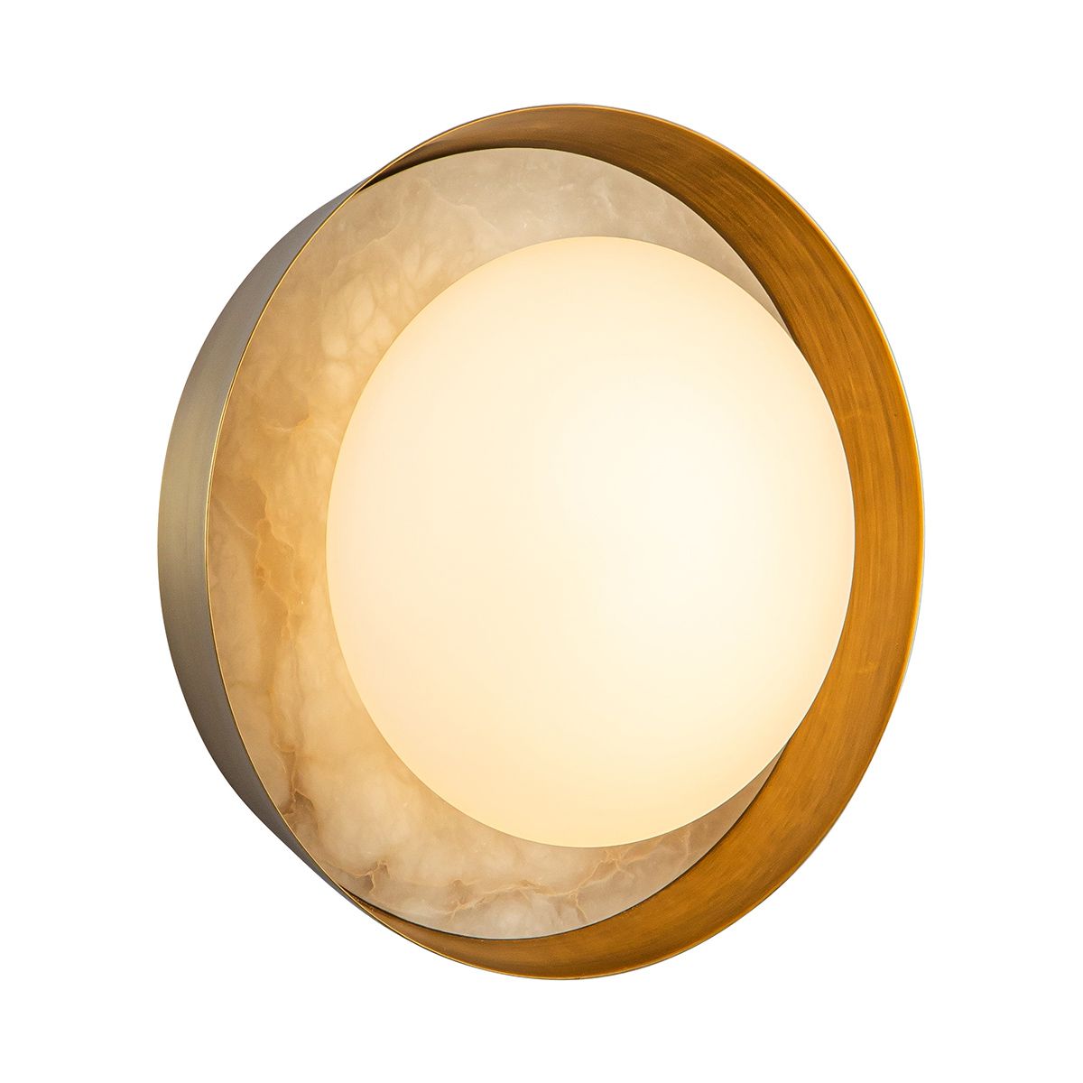Quintiesse Alonso 2 Light LED Wall Light - Vintage Brass