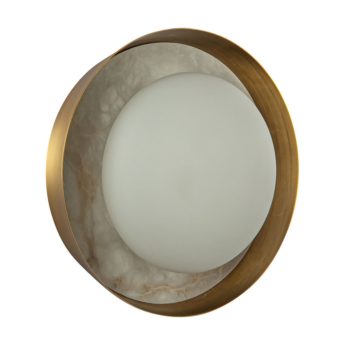 Quintiesse Alonso 2 Light LED Wall Light - Vintage Brass