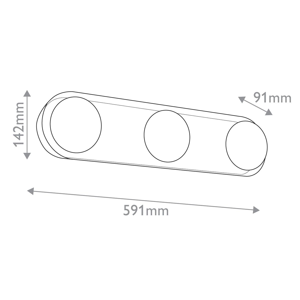 Quintiesse Alonso 3 Light LED Wall Light - Urban Bronze