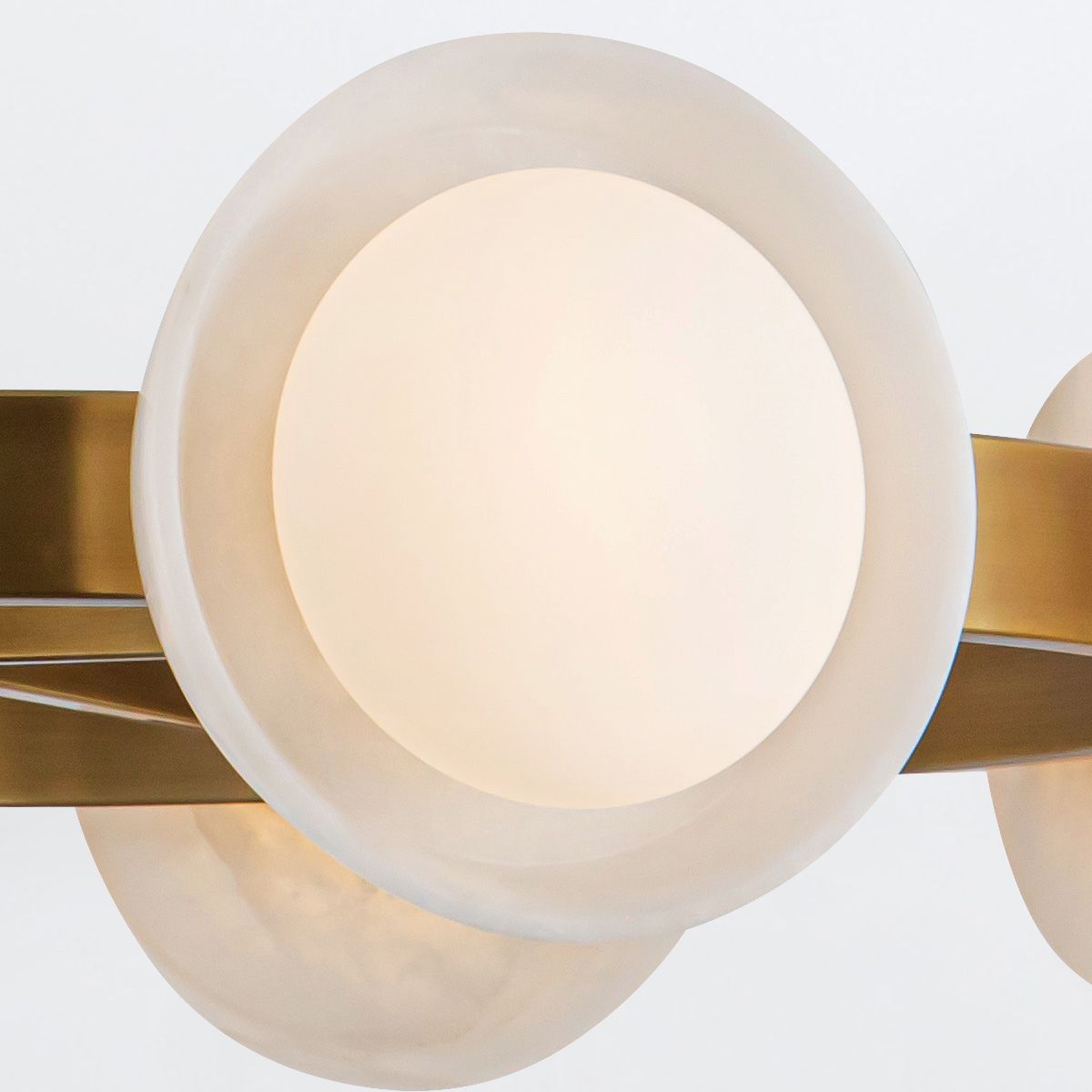 Quintiesse Alonso 8 Light LED Chandelier Pendant - Vintage Brass