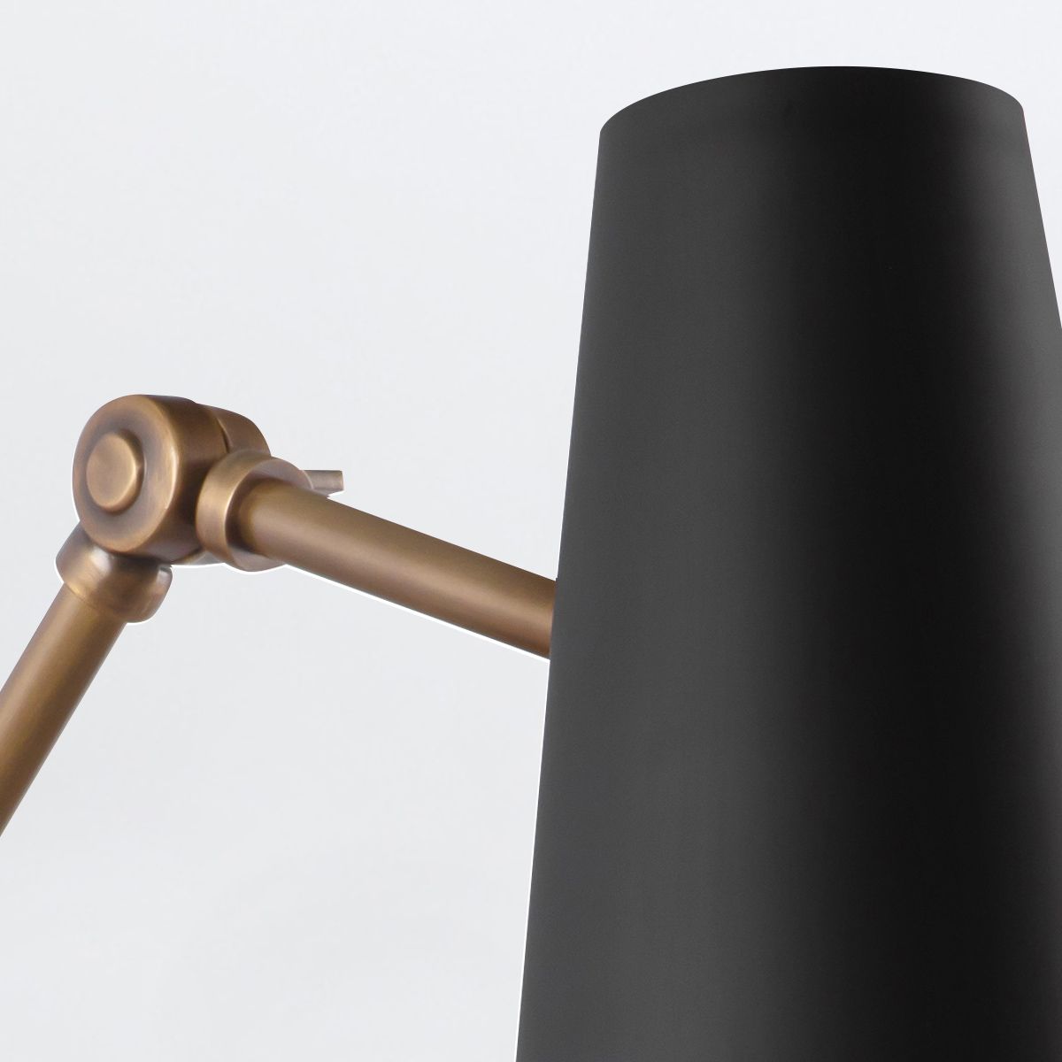 Quintiesse Brickell 1 Light Adjustable Wall Light - Matte Black