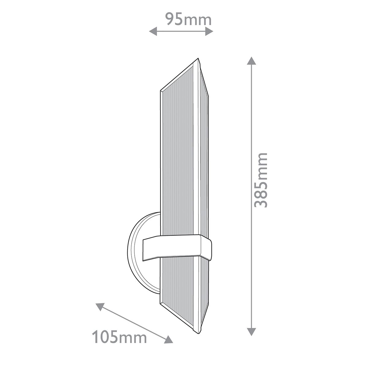 Quintiesse Cairo 1 Light Wall Light - Urban Bronze