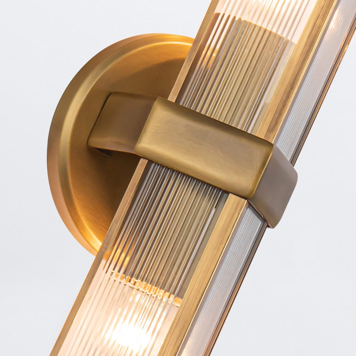 Quintiesse Cairo 2 Light Wall Light - Vintage Brass