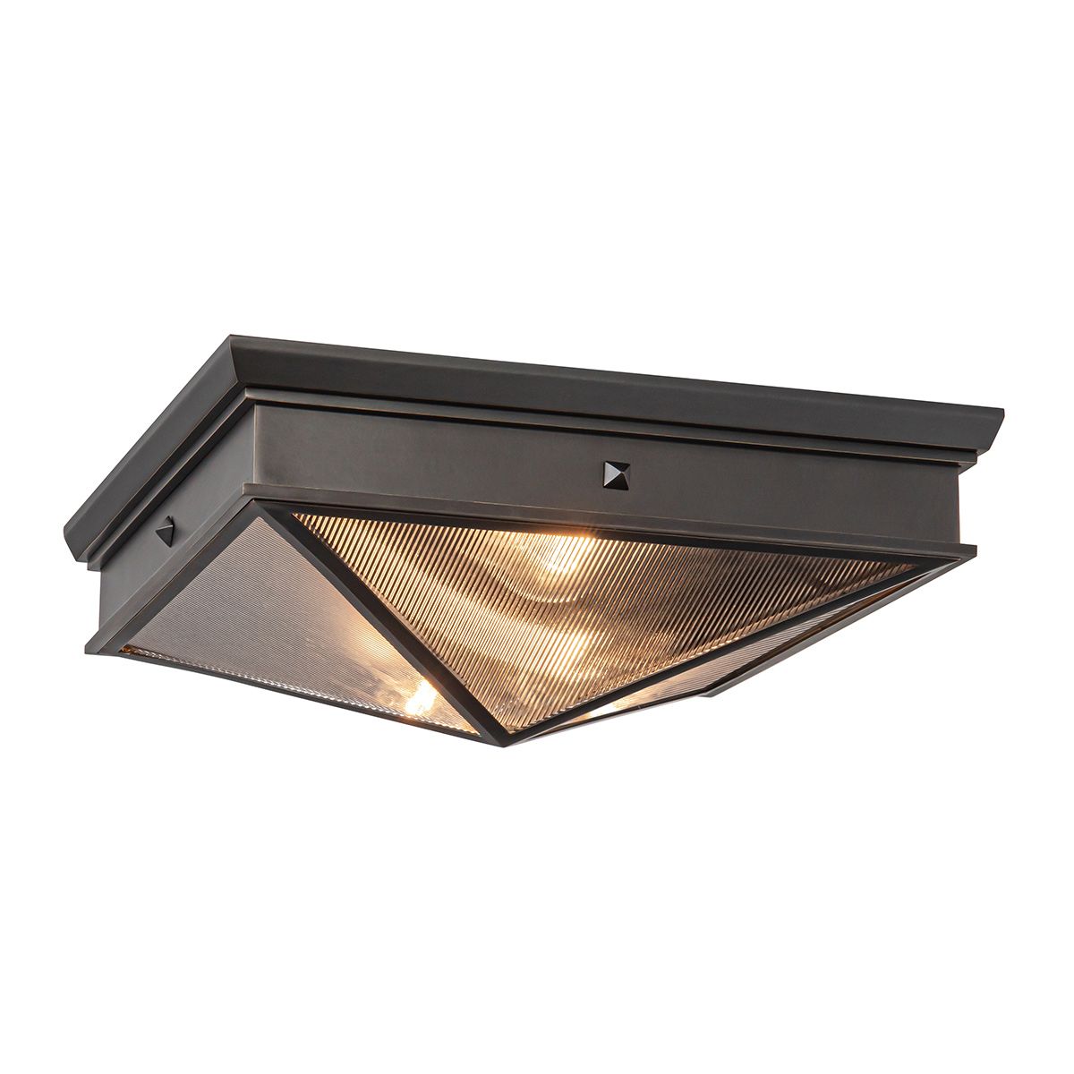 Quintiesse Cairo 2 Light Flush - Urban Bronze