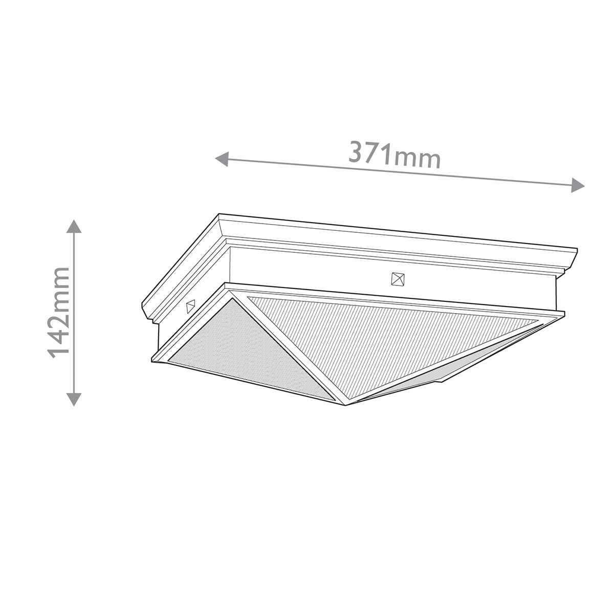 Quintiesse Cairo 2 Light Flush - Urban Bronze