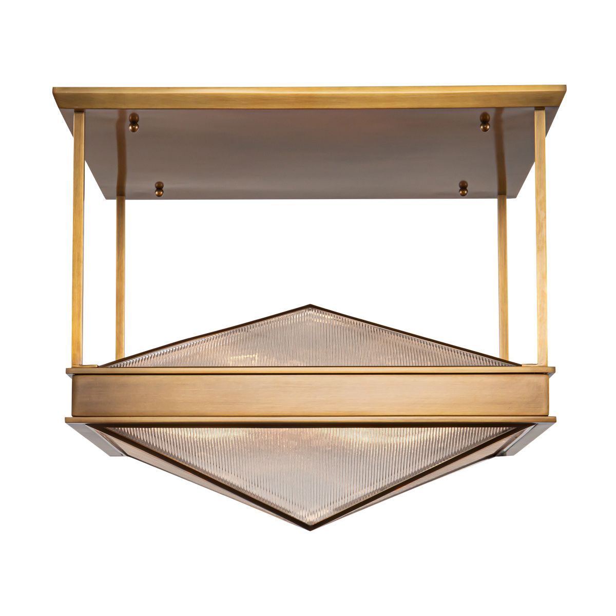 Quintiesse Cairo 4 Light Semi-Flush - Vintage Brass