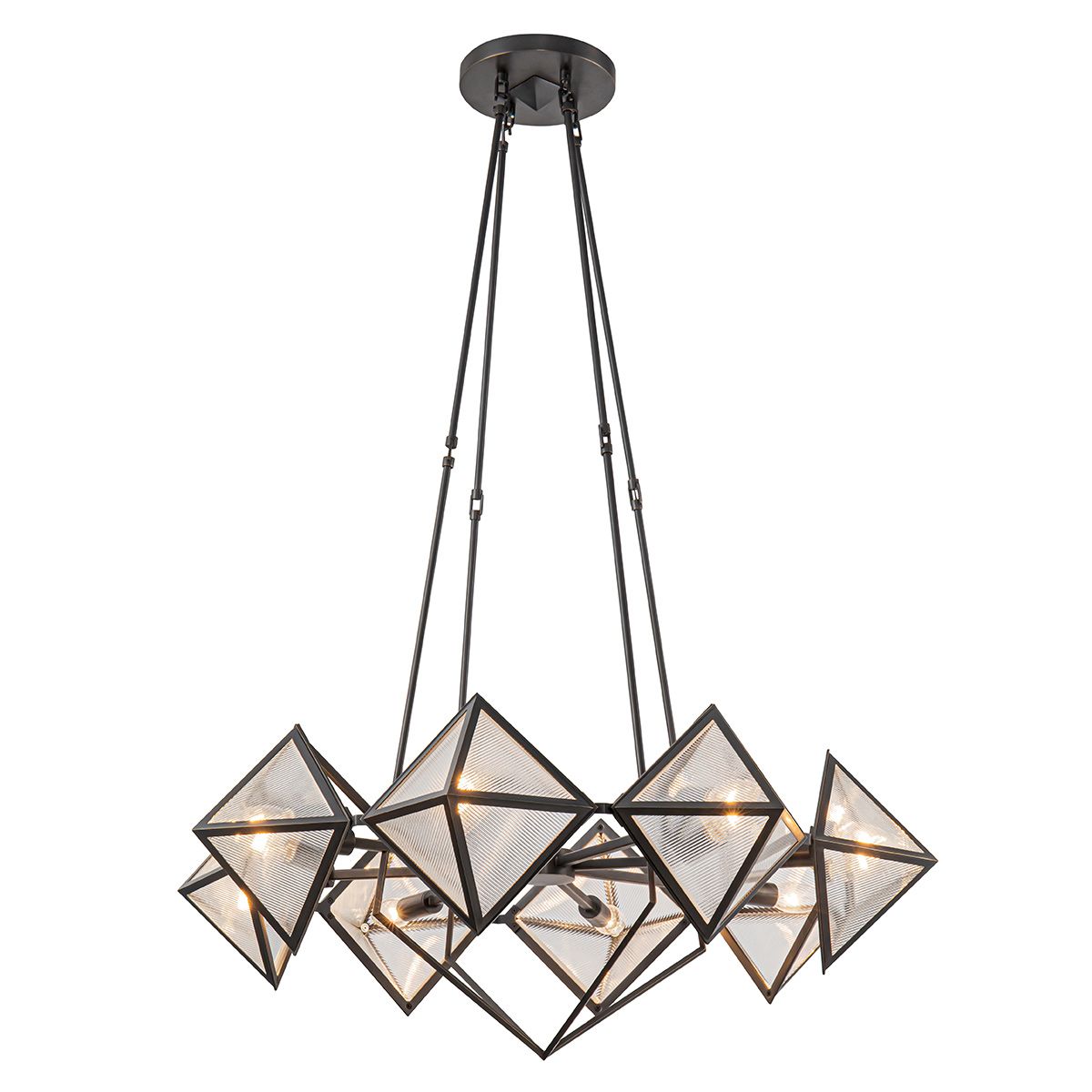 Quintiesse Cairo 8 Light Chandelier - Urban Bronze