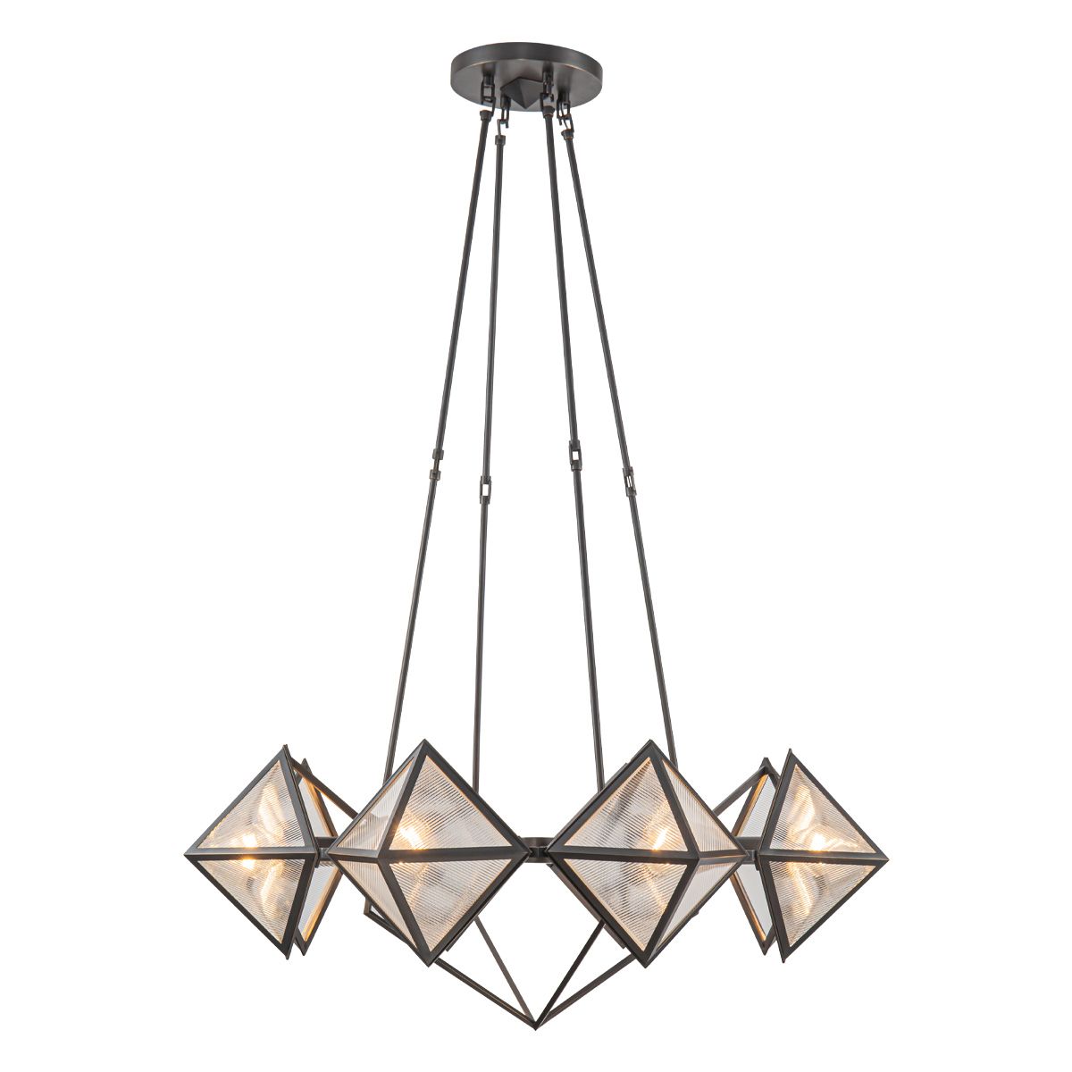 Quintiesse Cairo 8 Light Chandelier - Urban Bronze
