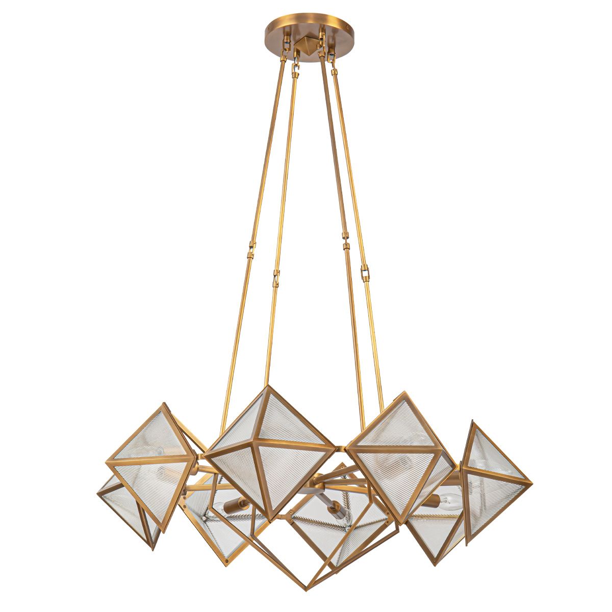 Quintiesse Cairo 8 Light Chandelier - Vintage Brass