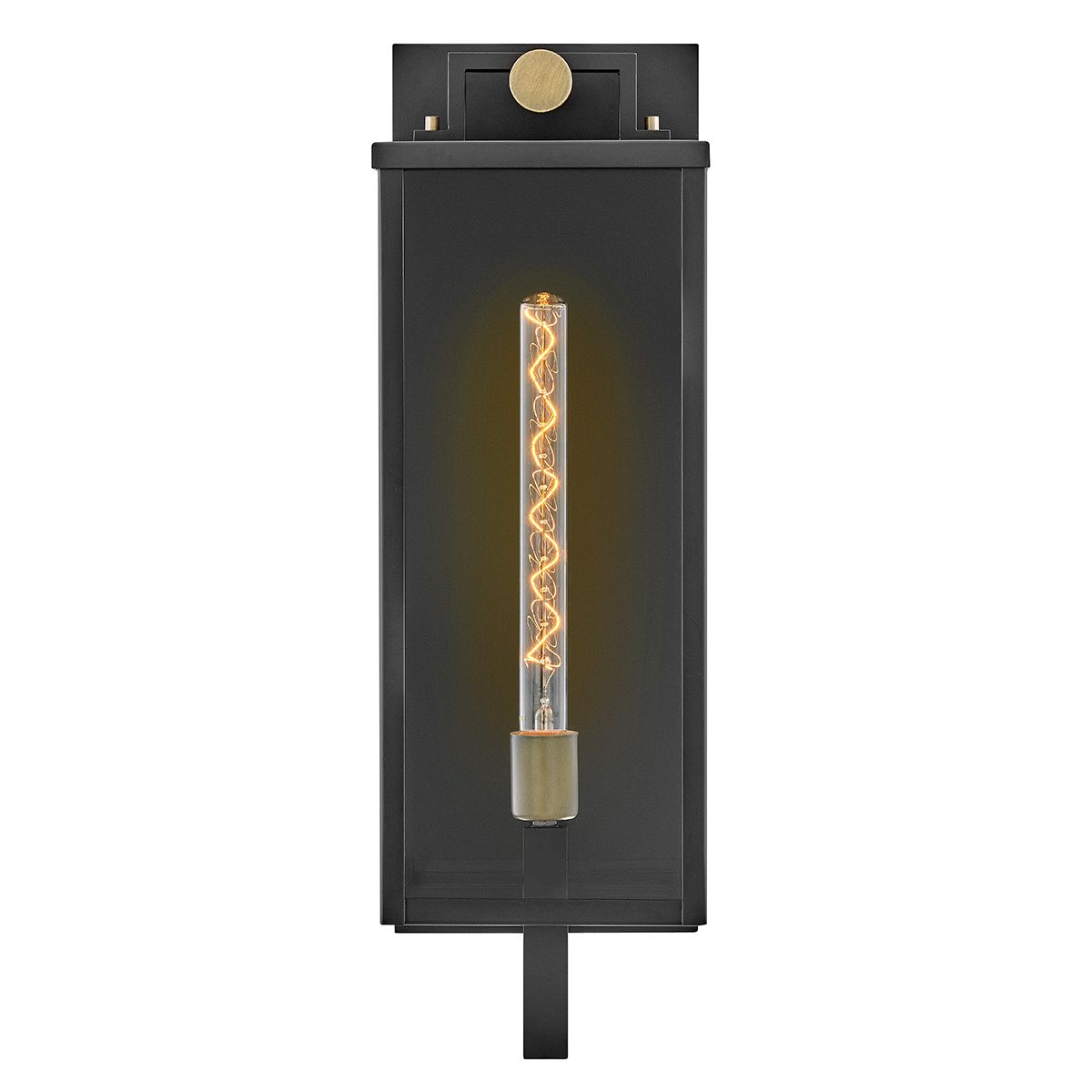 Quintiesse Catalina 1 Light Large Wall Lantern - Black with Burnished Bronze accents