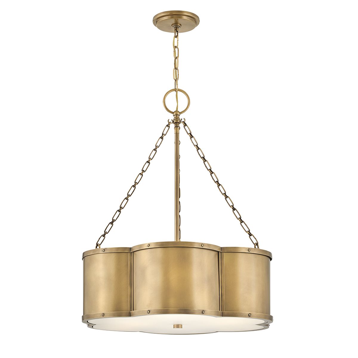 Quintiesse Chance 3 Light Pendant - Heritage Brass