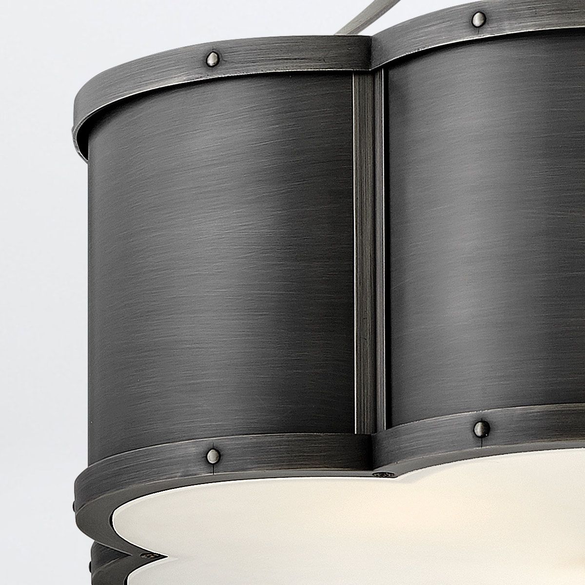 Quintiesse Chance 3 Light Medium Semi-Flush - Blackened Brass